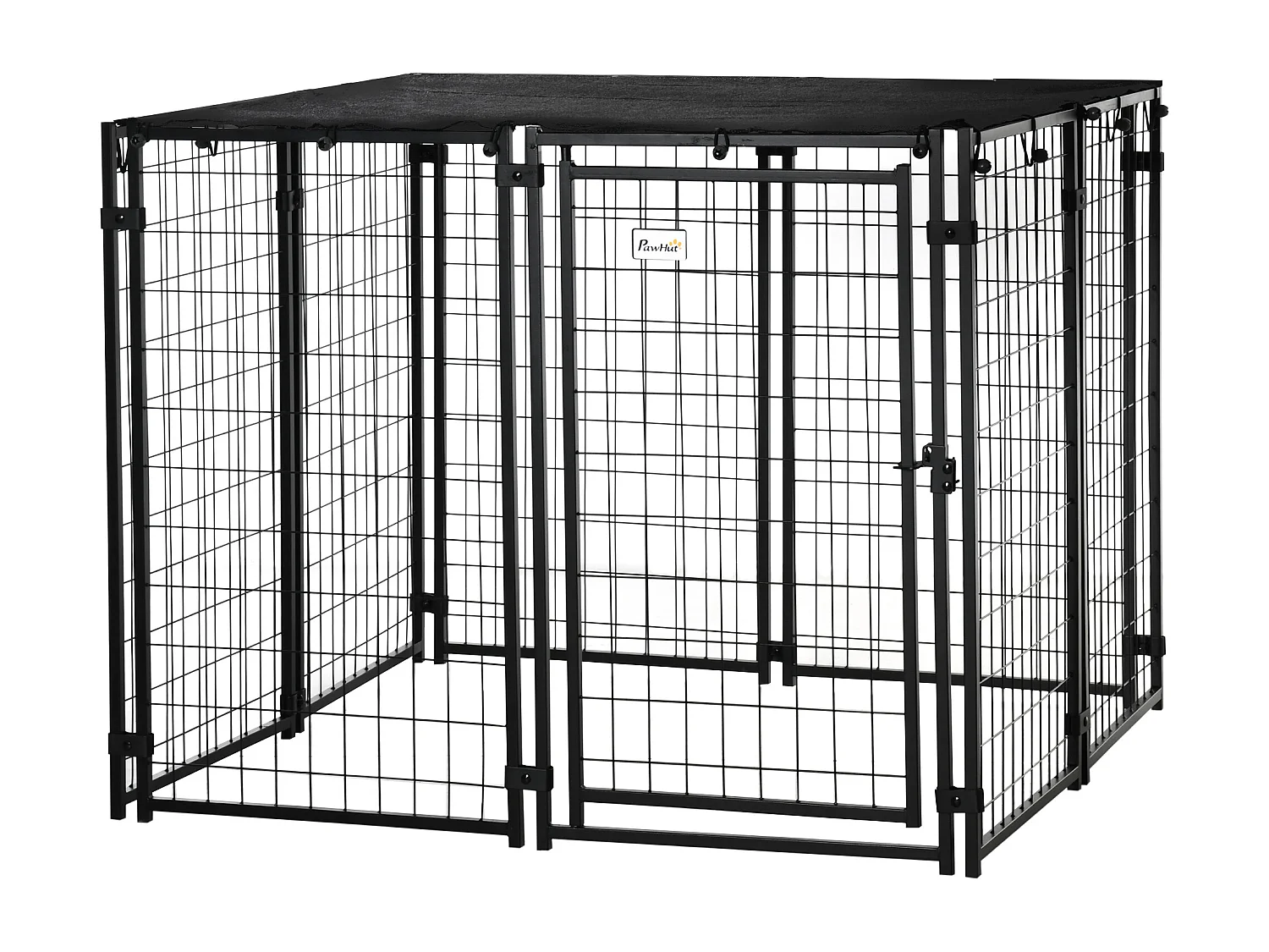 Recinto per cani pieghevole con copertura 8 pannelli e porta bloccabile