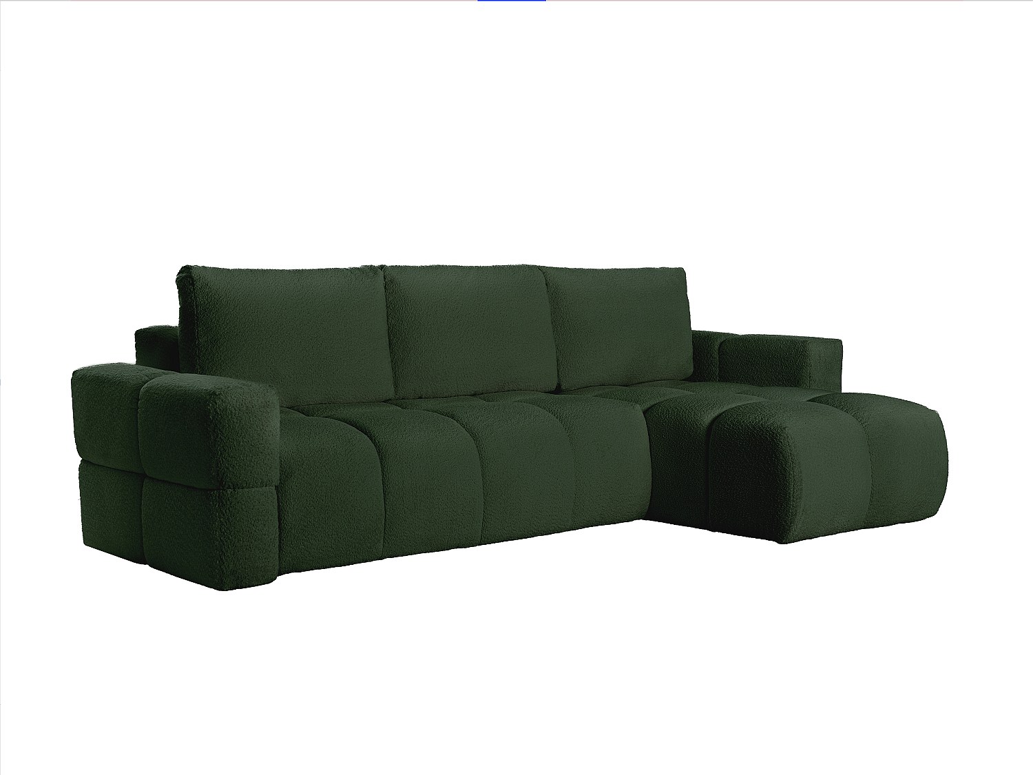 Ecksofa mit Schlaffunktion - Ecke wechselbar - Bouclé-Stoff - Beige - ISSOR günstig online kaufen