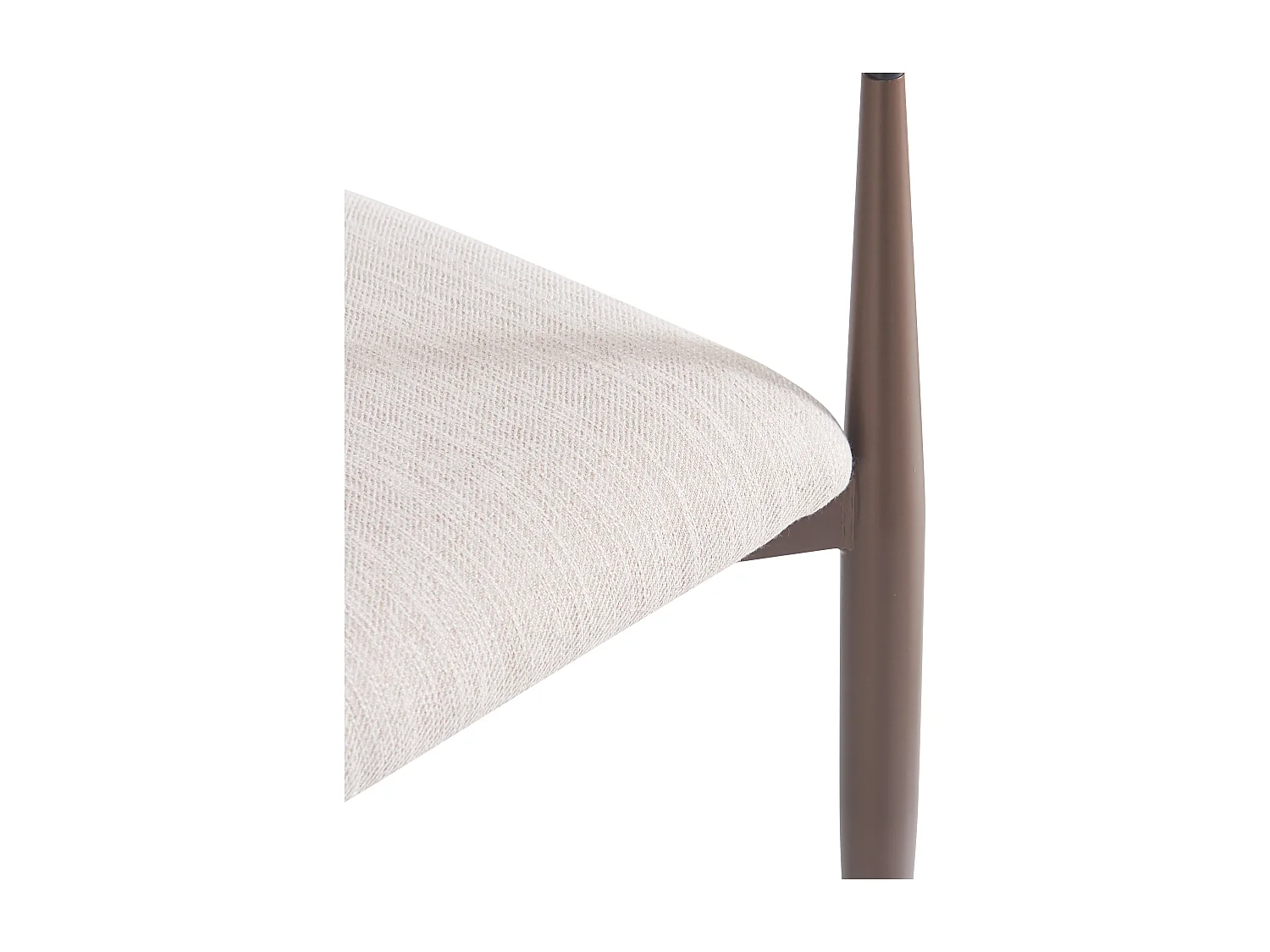 Juego de 4 sillas de comedor, lino beige, diseño ergonómico, patas ajustables