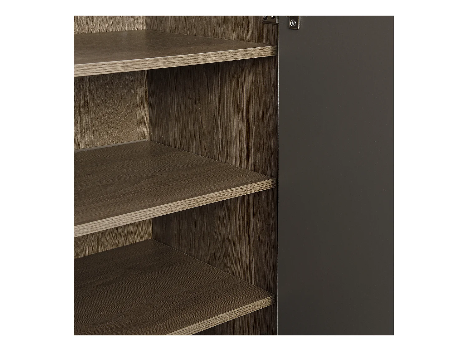 Meuble à chaussures avec banc à chaussures, 3 portes et 1 tiroir, bois et gris - pour le couloir