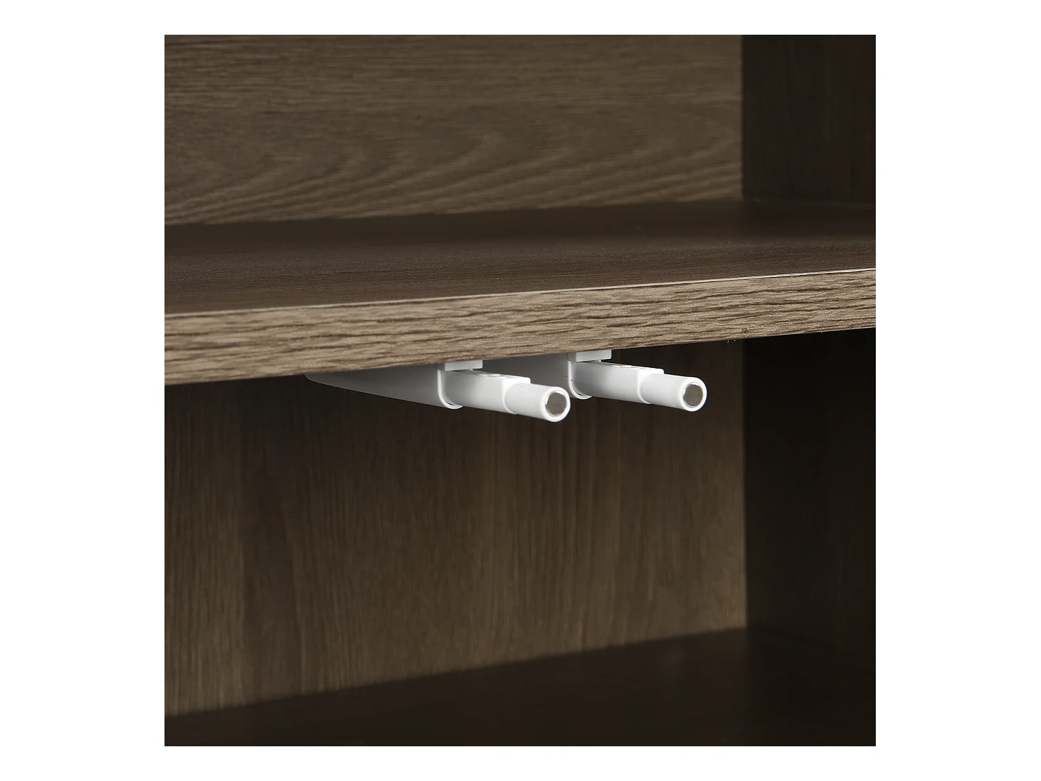 Meuble à chaussures avec banc à chaussures, 3 portes et 1 tiroir, bois et gris - pour le couloir