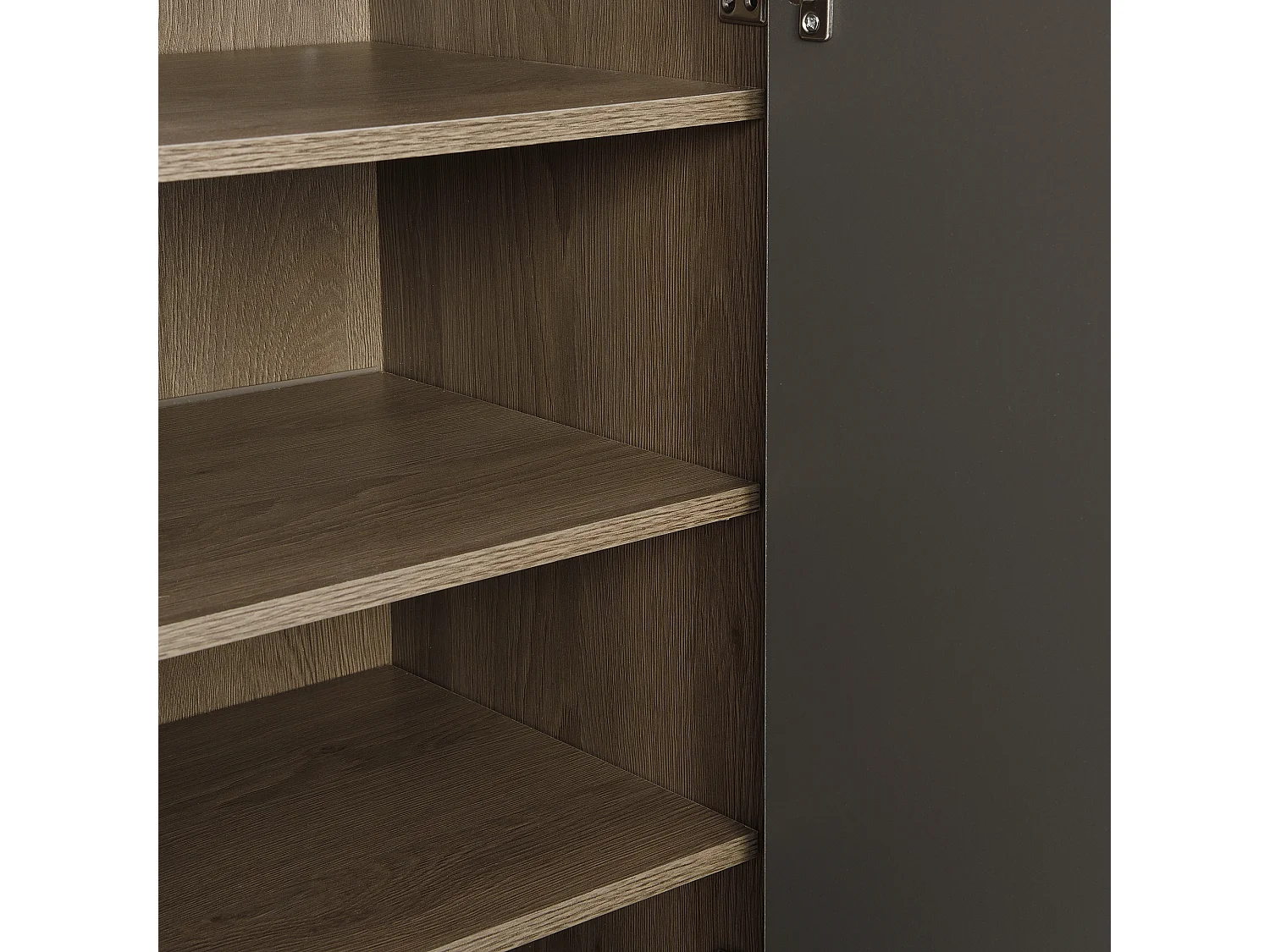 Meuble à chaussures avec banc à chaussures, 3 portes et 1 tiroir, bois et gris - pour le couloir