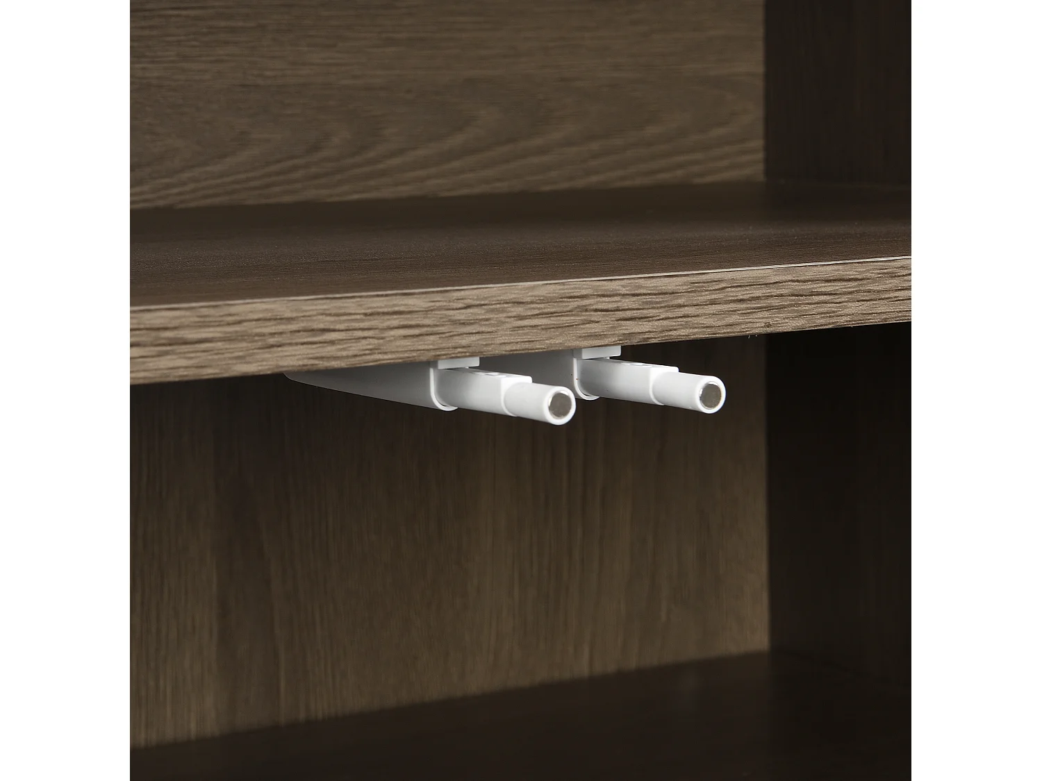 Meuble à chaussures avec banc à chaussures, 3 portes et 1 tiroir, bois et gris - pour le couloir