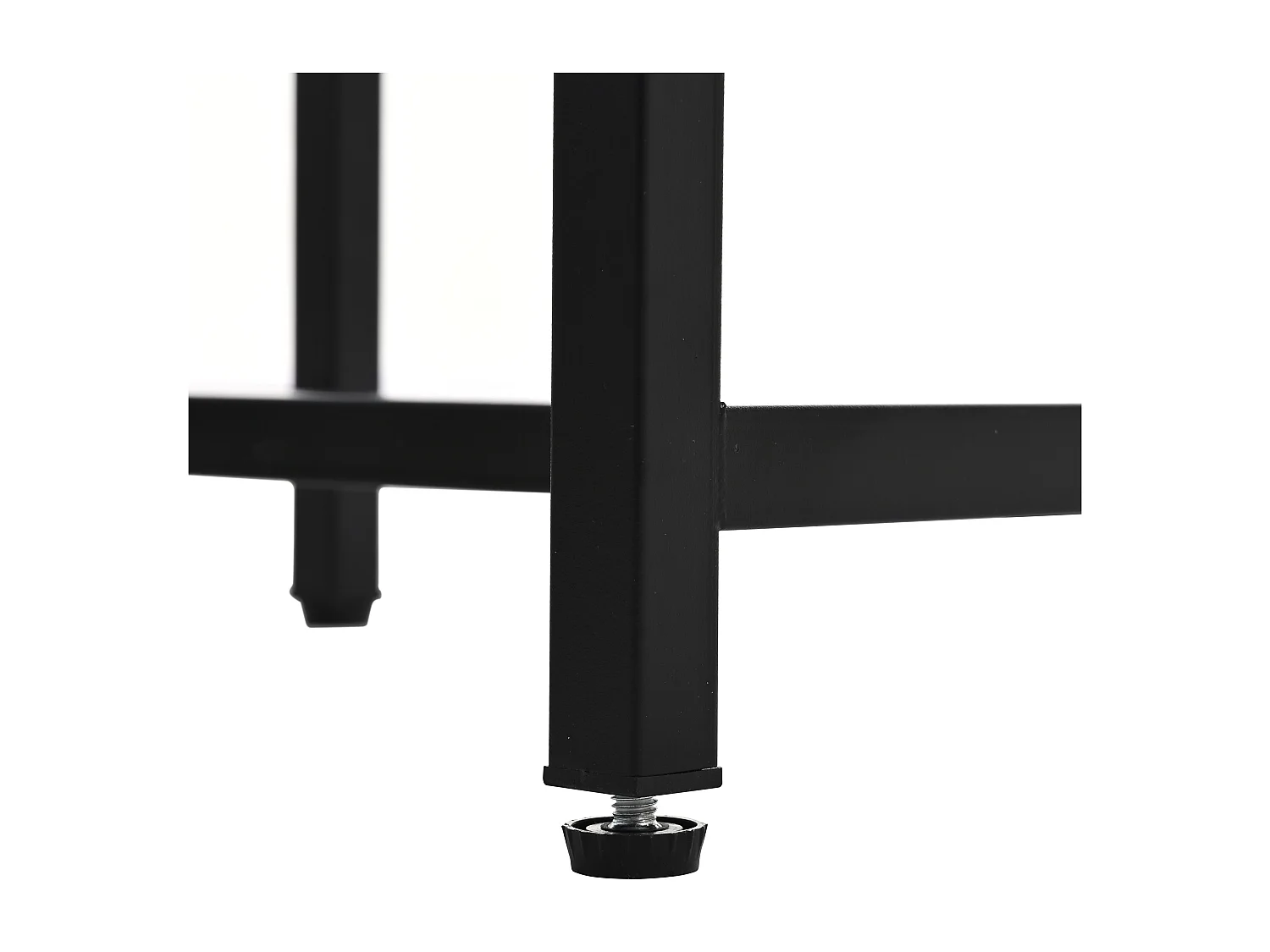 Coiffeuse blanche avec miroir LED et prise de courant, pieds en métal noir - tabouret inclus