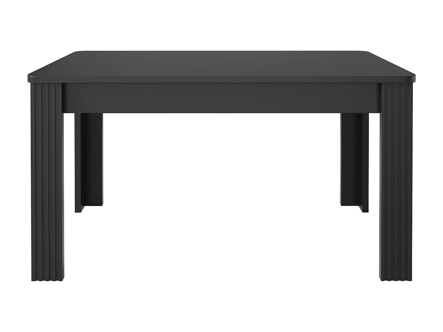 Table à manger rectangulaire, noire, 4 pieds - pour salles à manger et salons