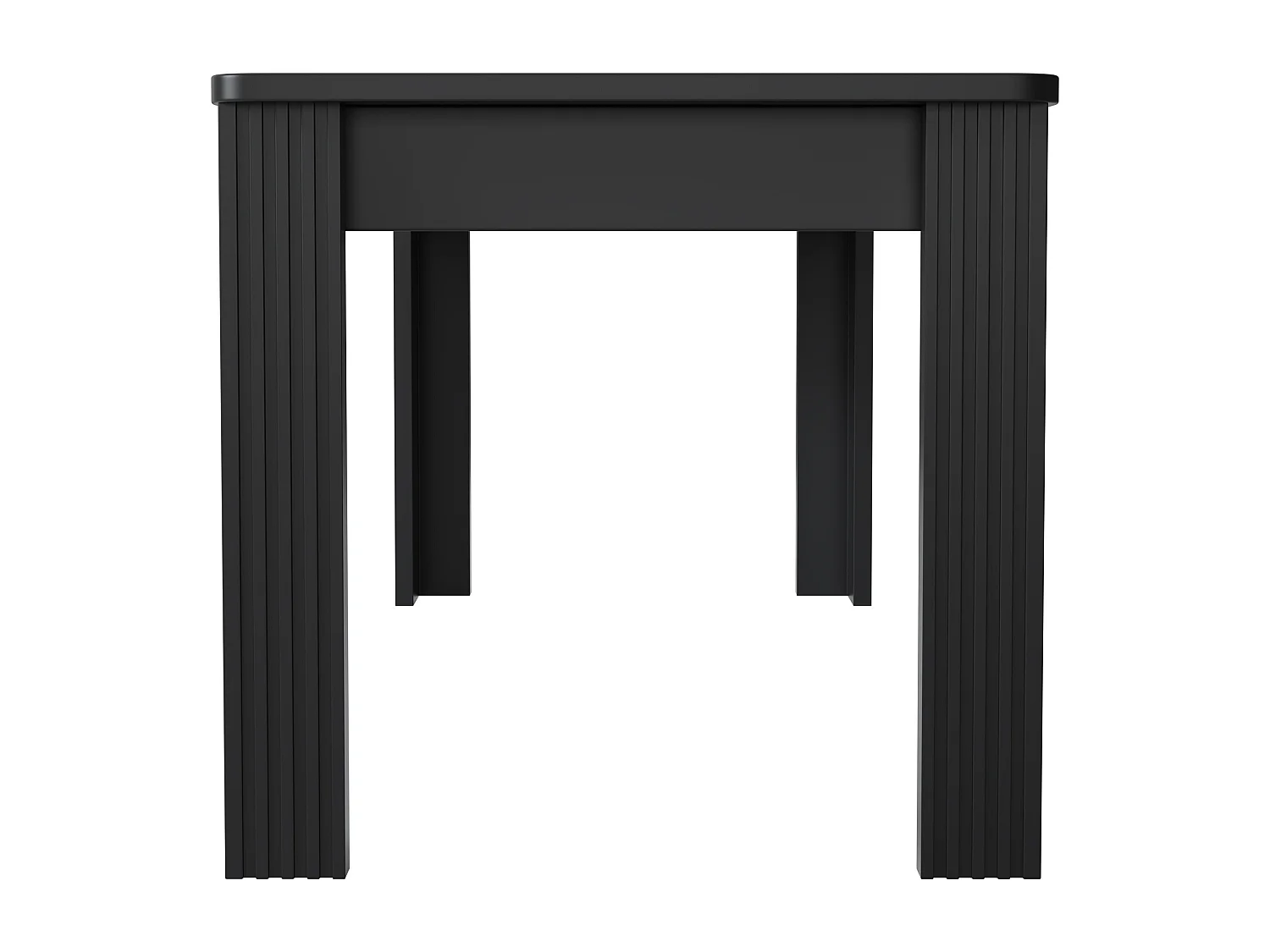 Table à manger rectangulaire, noire, 4 pieds - pour salles à manger et salons