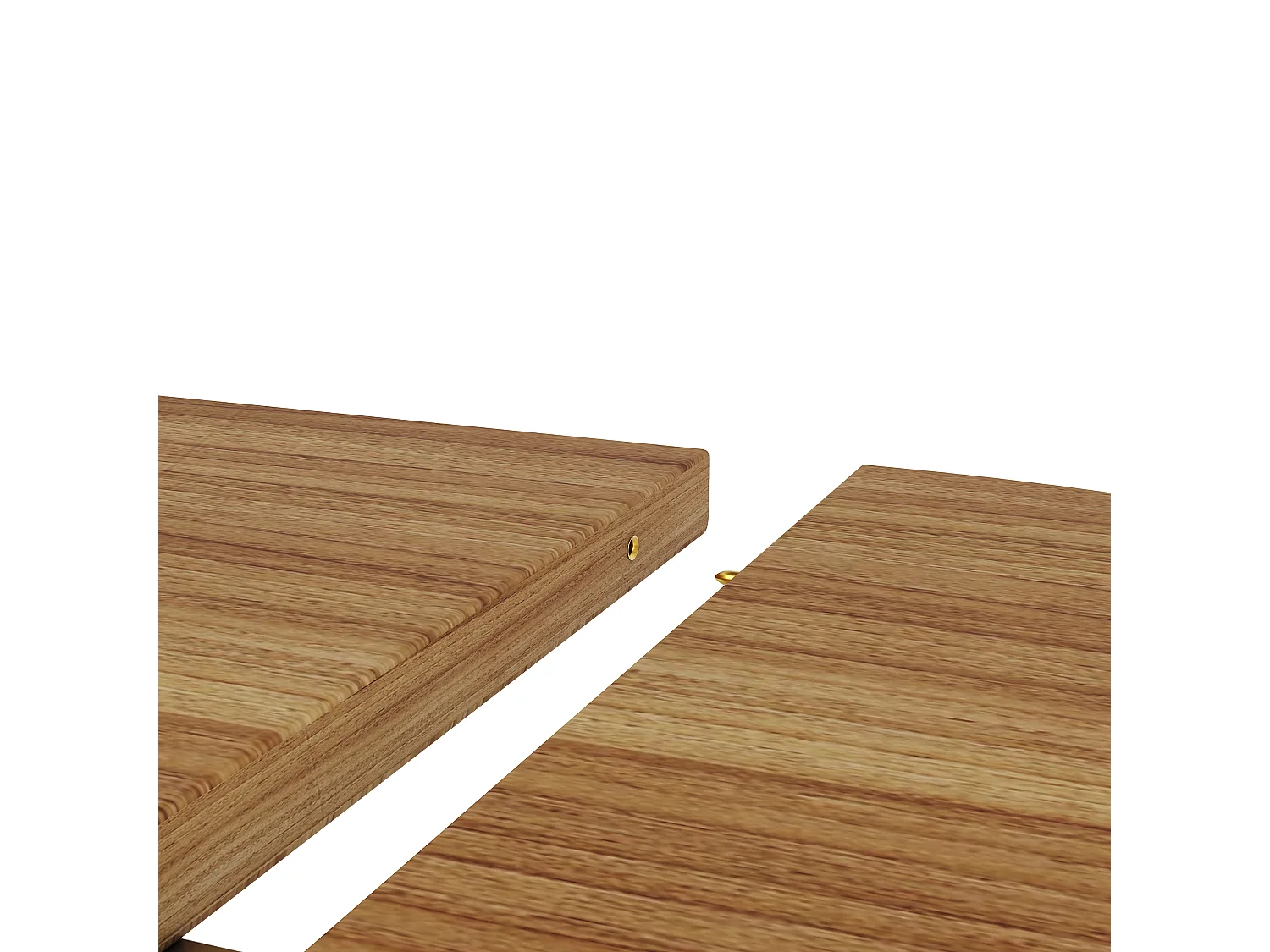 Uitschuifbare eettafel 118-158 cm, walnootkleur, ronde eettafel met opbergruimte