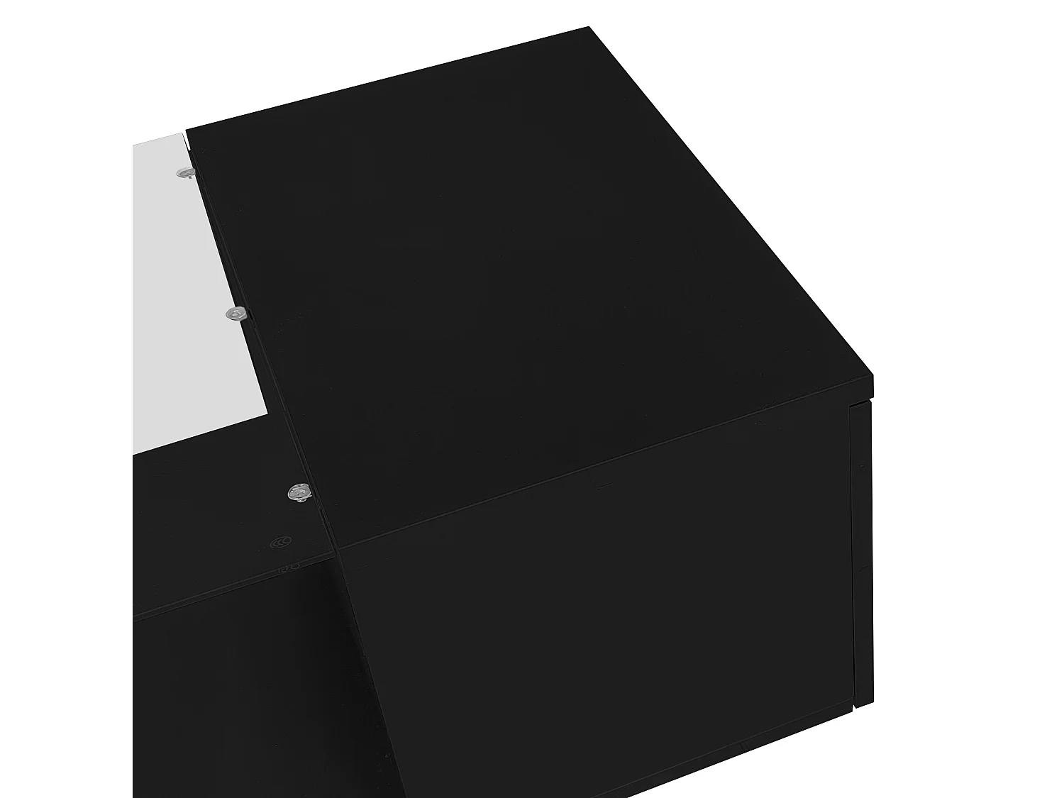 Mesa de centro negra con iluminación LED y espacio de almacenamiento - para salas de estar y estudios