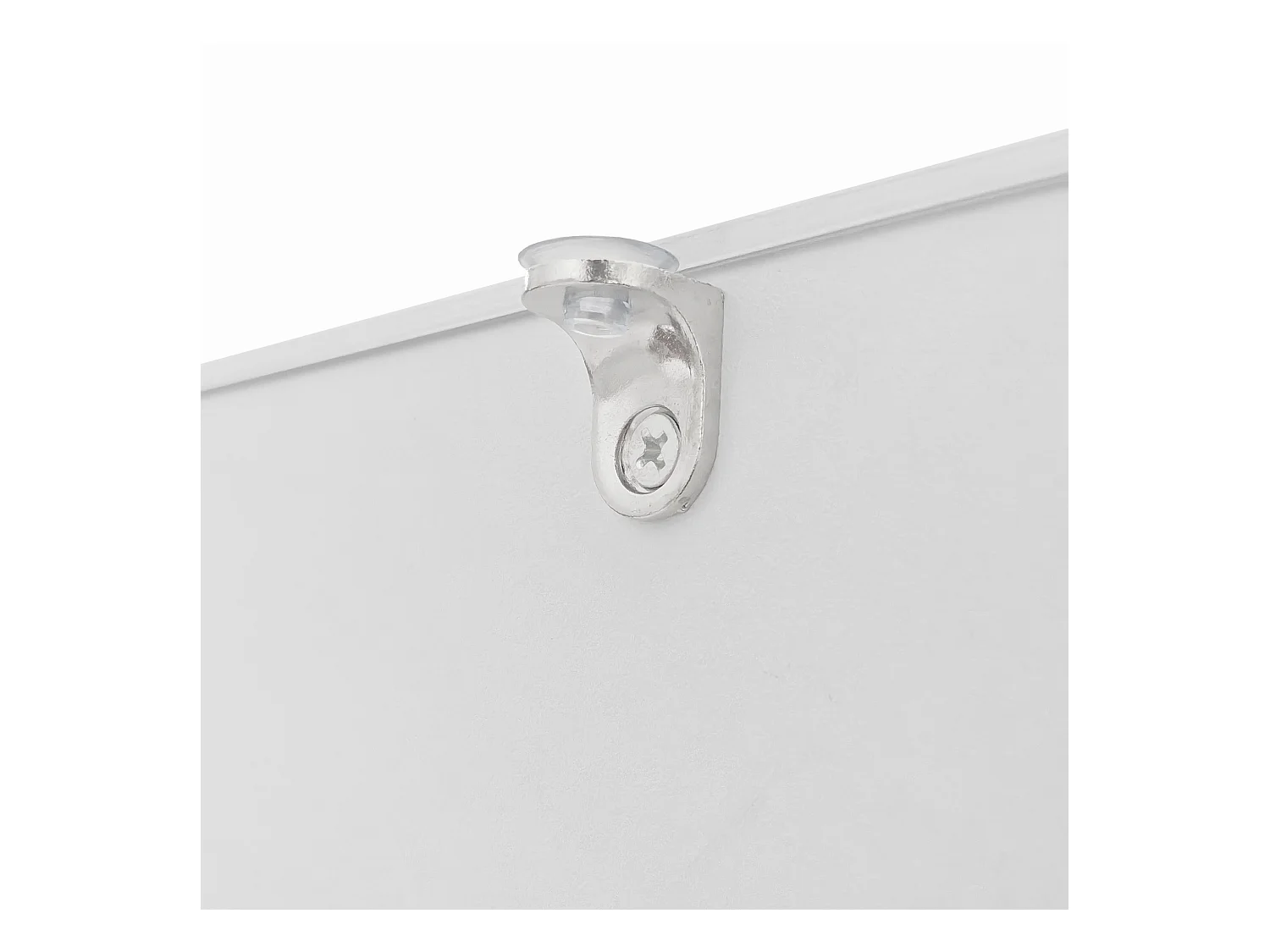 Table basse blanche 100x50 cm avec LED, tiroir et plateau en verre -pour salon et bureaux