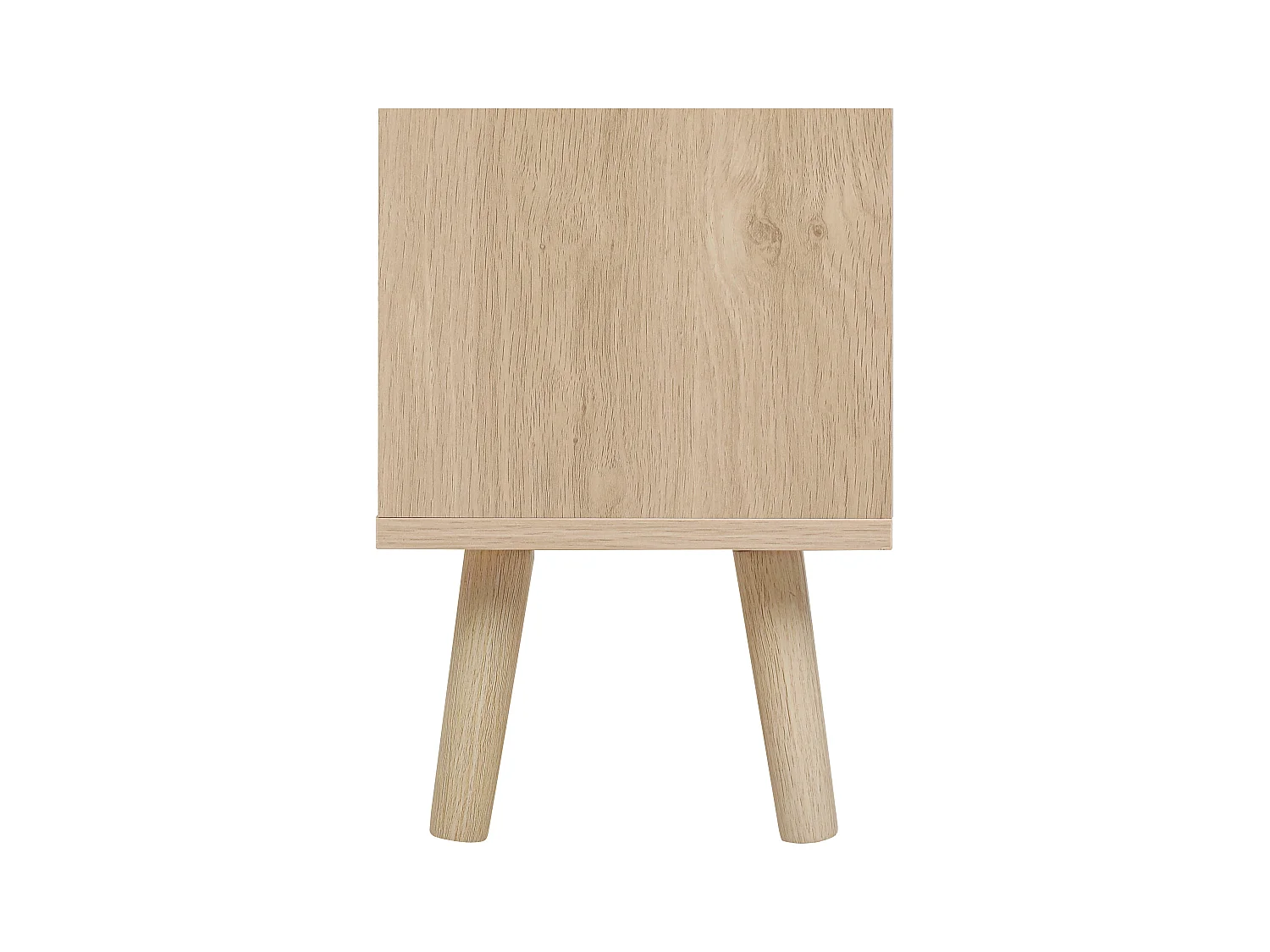 Meuble à chaussures naturel avec 3 portes basculantes et  poignées noires - pour entrée et couloir