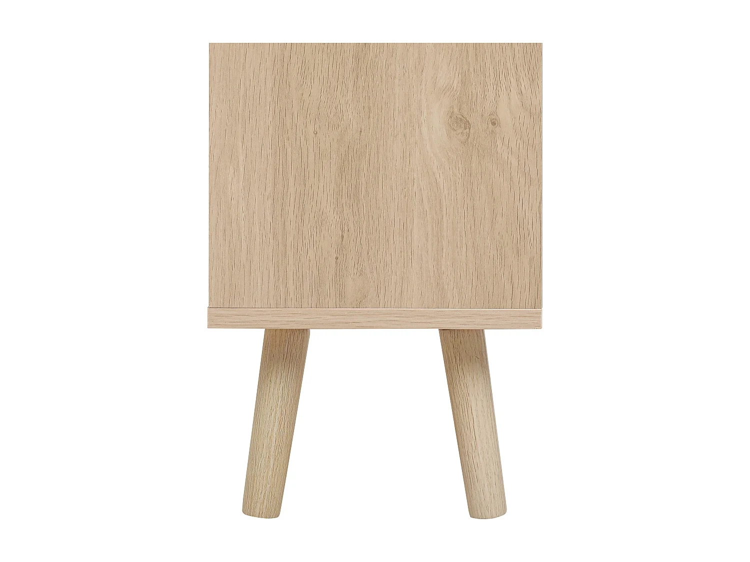 Meuble à chaussures naturel avec 3 portes basculantes et  poignées noires - pour entrée et couloir