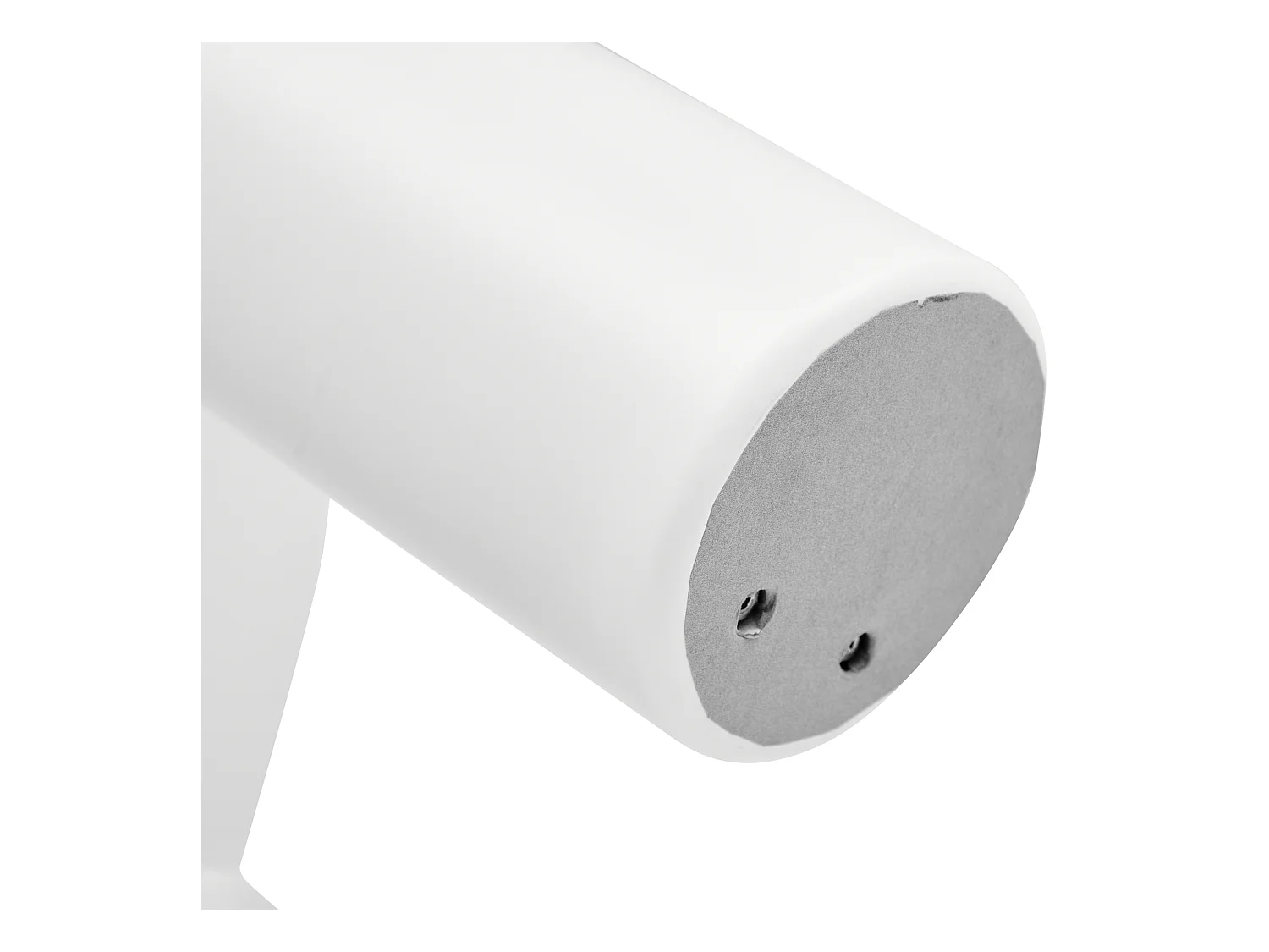 Table basse blanche avec plateau rond et 4 pieds cylindriques - pour salon et chambre