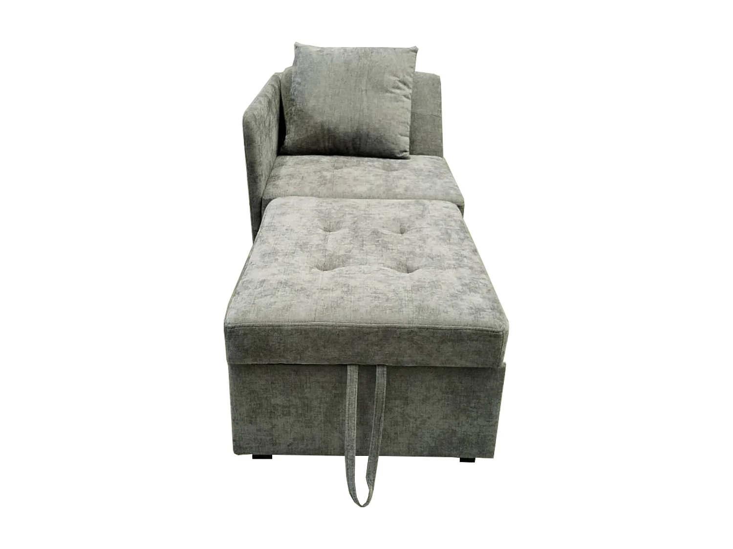 Canapé convertible, canapé rembourré avec dossier réglable, lin gris - pour salon et chambre