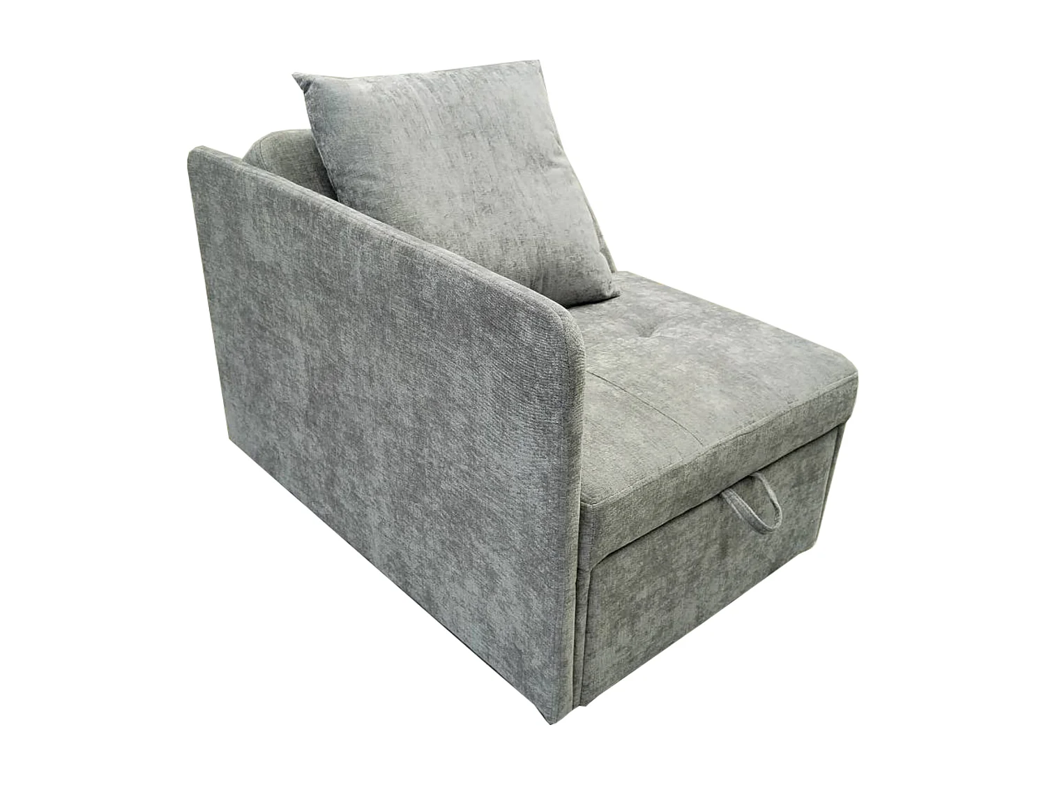 Canapé convertible, canapé rembourré avec dossier réglable, lin gris - pour salon et chambre