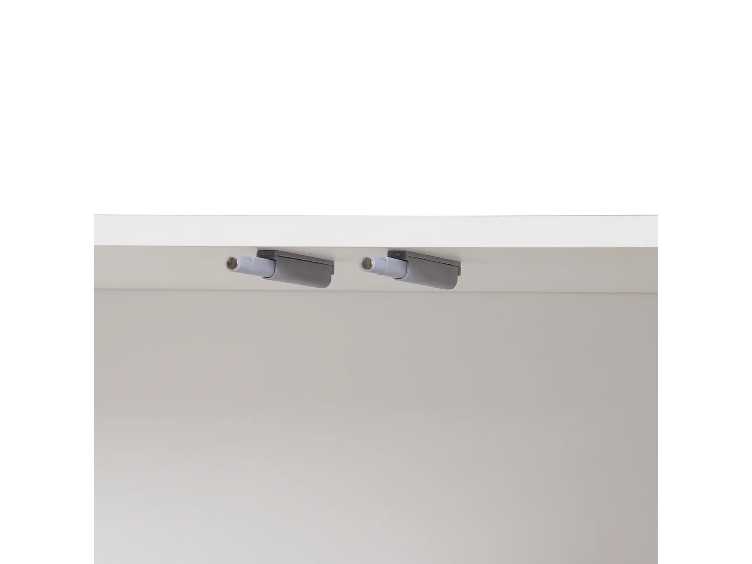 Credenza bianca con 3 ante e gambe in metallo - adatta a soggiorno e sala da pranzo