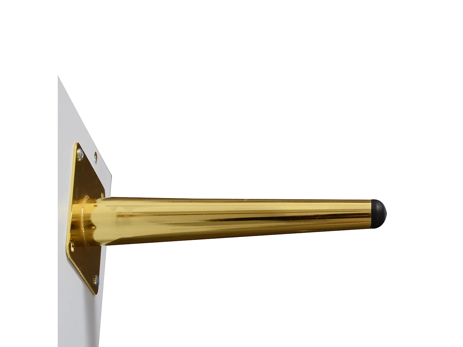 Credenza bianca con 3 ante e gambe in metallo - adatta a soggiorno e sala da pranzo