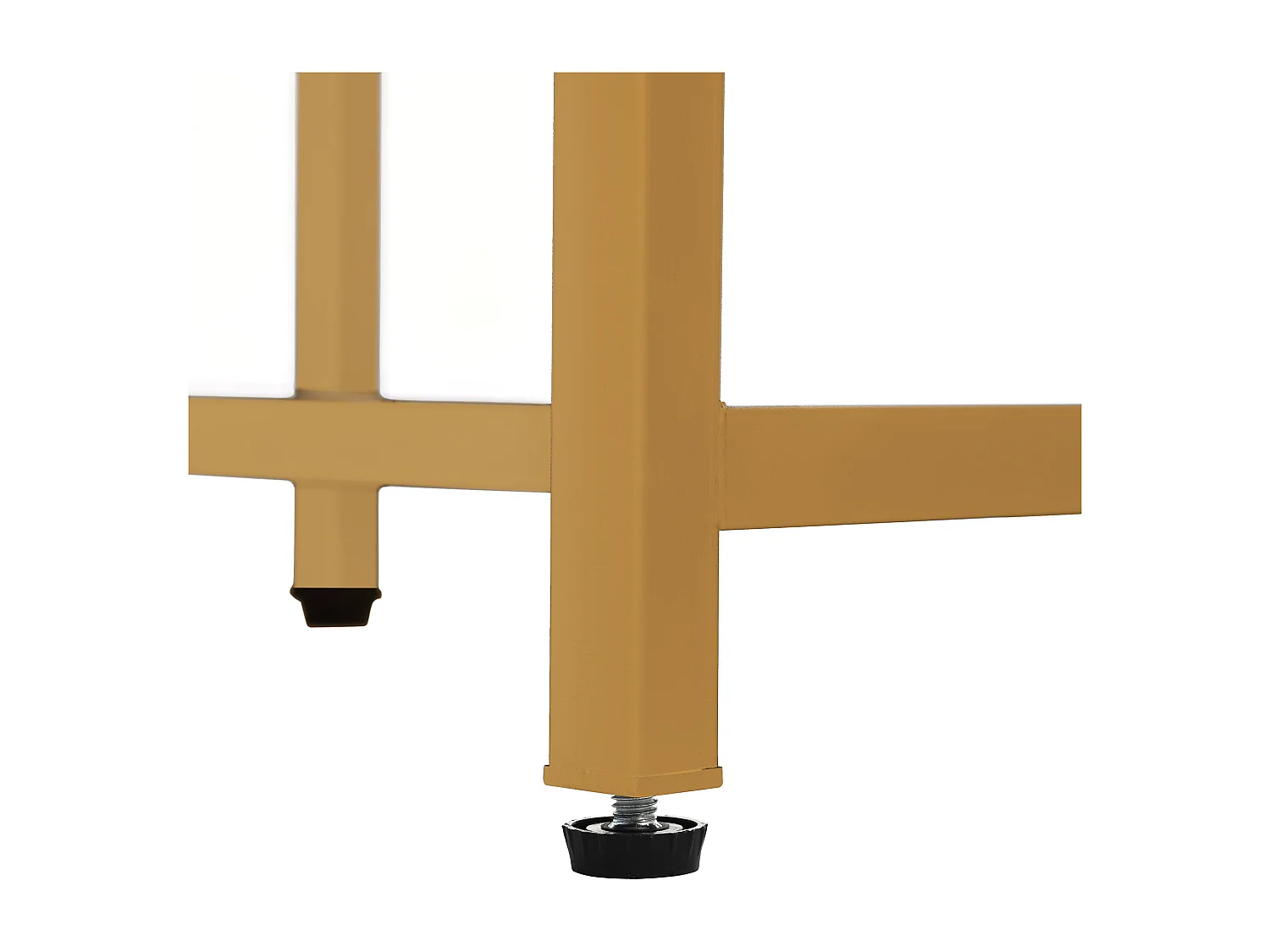 Biała toaletka z lustrem LED i gniazdkiem elektrycznym, złote metalowe nogi - w zestawie stołek