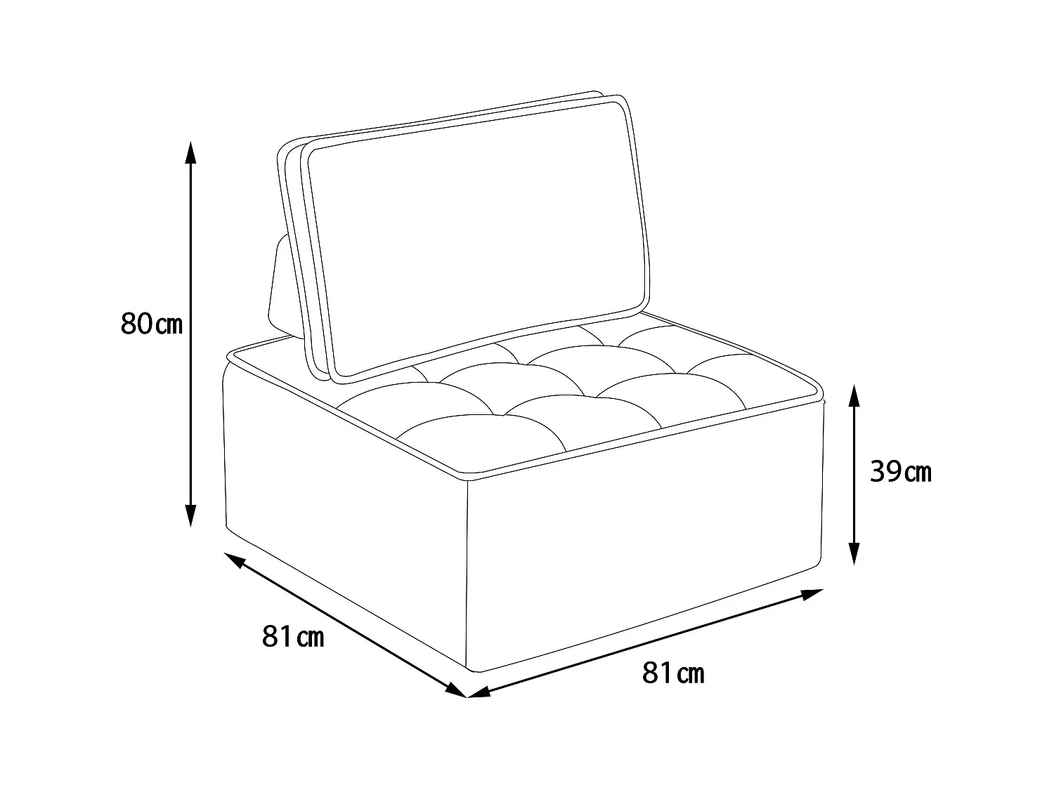 Canapé 1 place en lin gris foncé - Dossier rembourré - Style moderne - Pour chambre ou salon