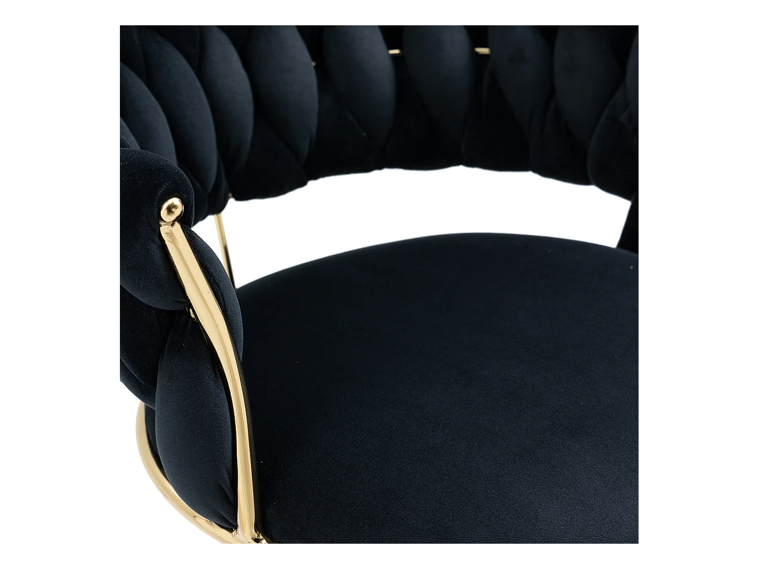 Lot de 2 tabourets de bar pivotants avec dossier, réglables en hauteur – Velours noir