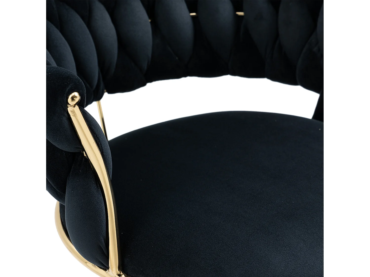 Lot de 2 tabourets de bar pivotants avec dossier, réglables en hauteur – Velours noir