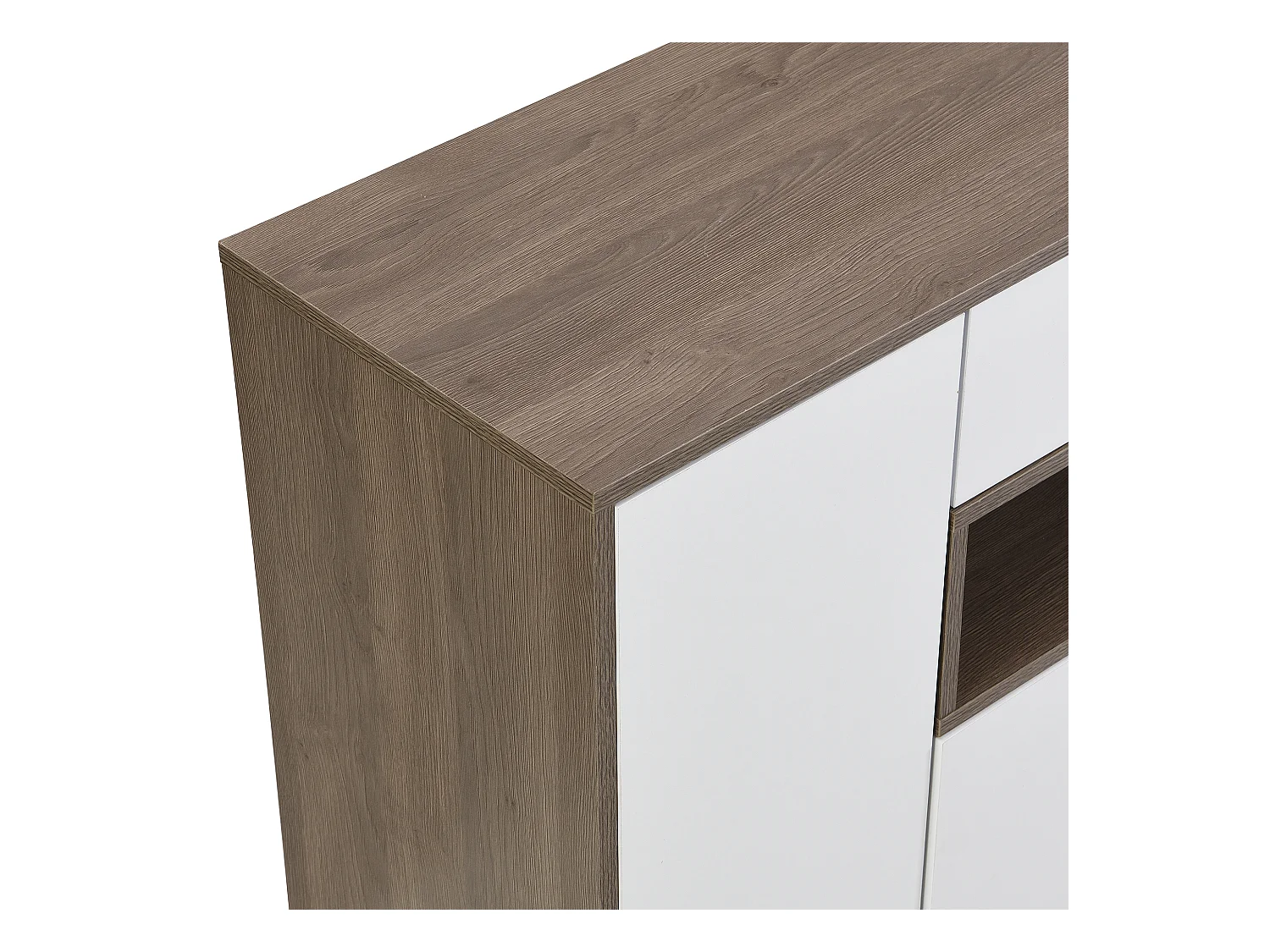 Meuble à chaussures avec banc à chaussures, 3 portes et 1 tiroir, bois et blanc - pour le couloir