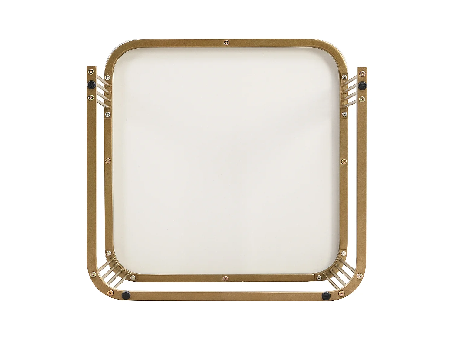 Lot de 2 tables basses avec 1 tiroir, plateau en placage MDF marbre, structure en métal