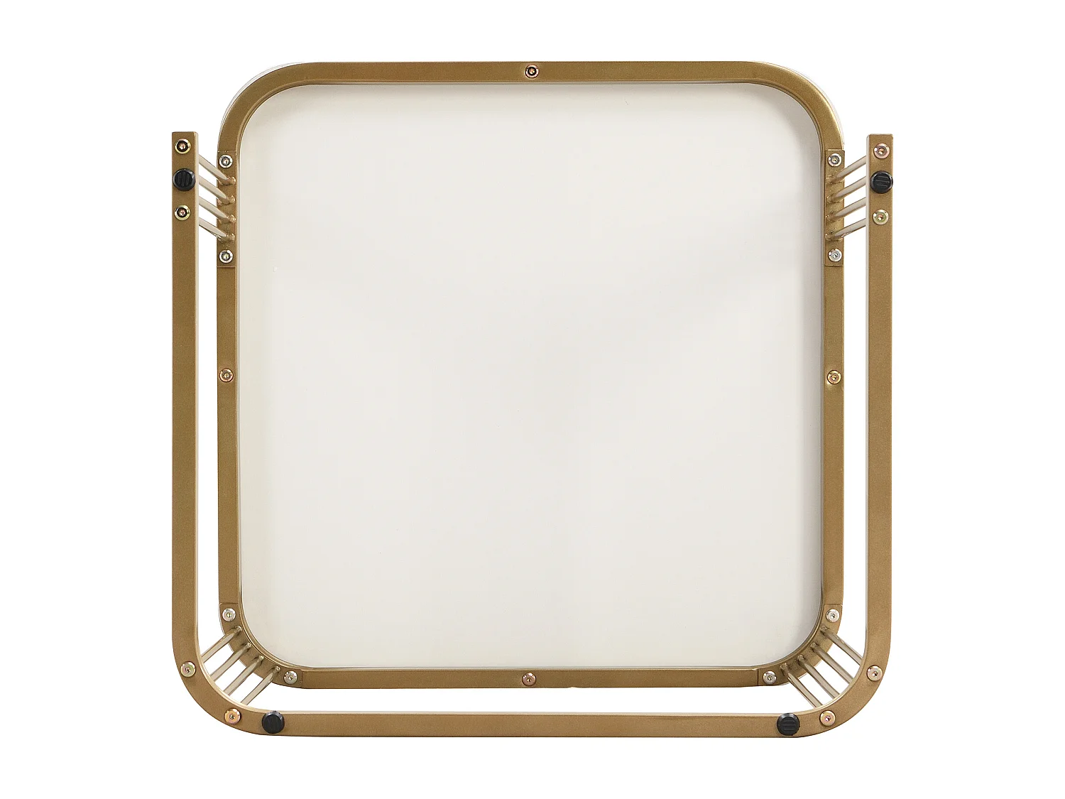 Lot de 2 tables basses avec 1 tiroir, plateau en placage MDF marbre, structure en métal