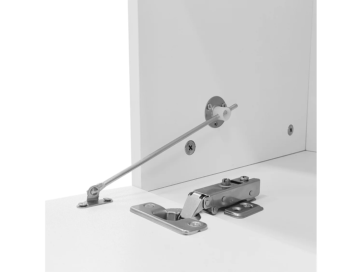 Tavolino bianco con illuminazione a LED e spazio contenitore - adatto a soggiorni e studi