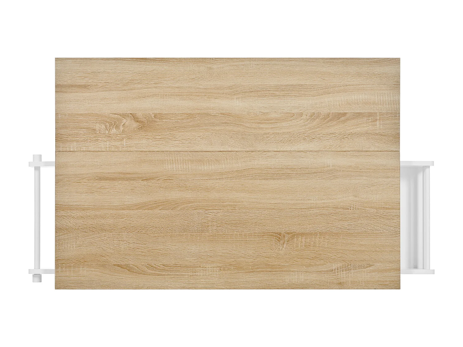 Desserte de cuisine blanc avec plan de travail extensible et tiroir - pour cuisine et salle à manger