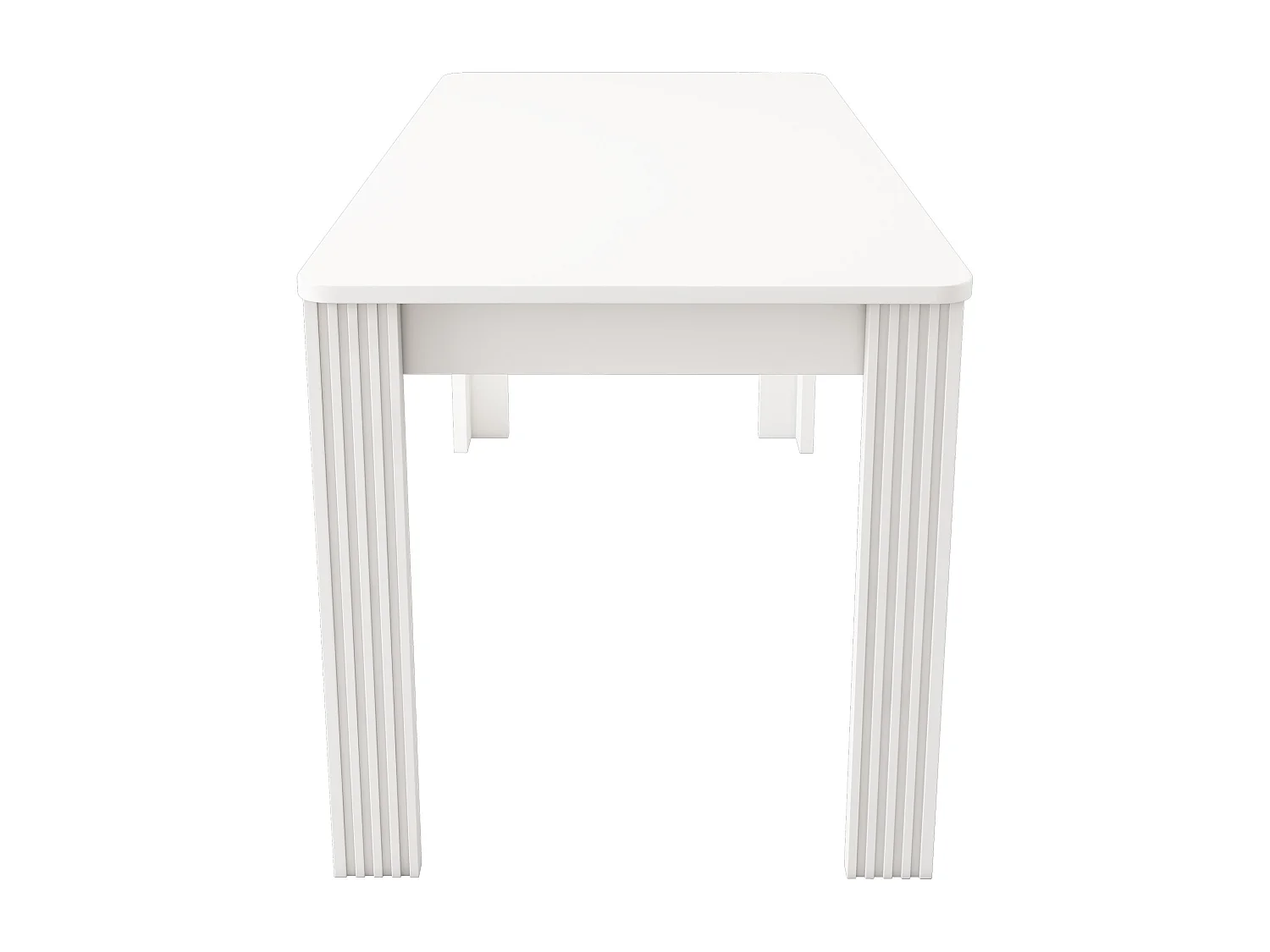 Table à manger rectangulaire, blanc, 4 pieds - pour salles à manger et salons