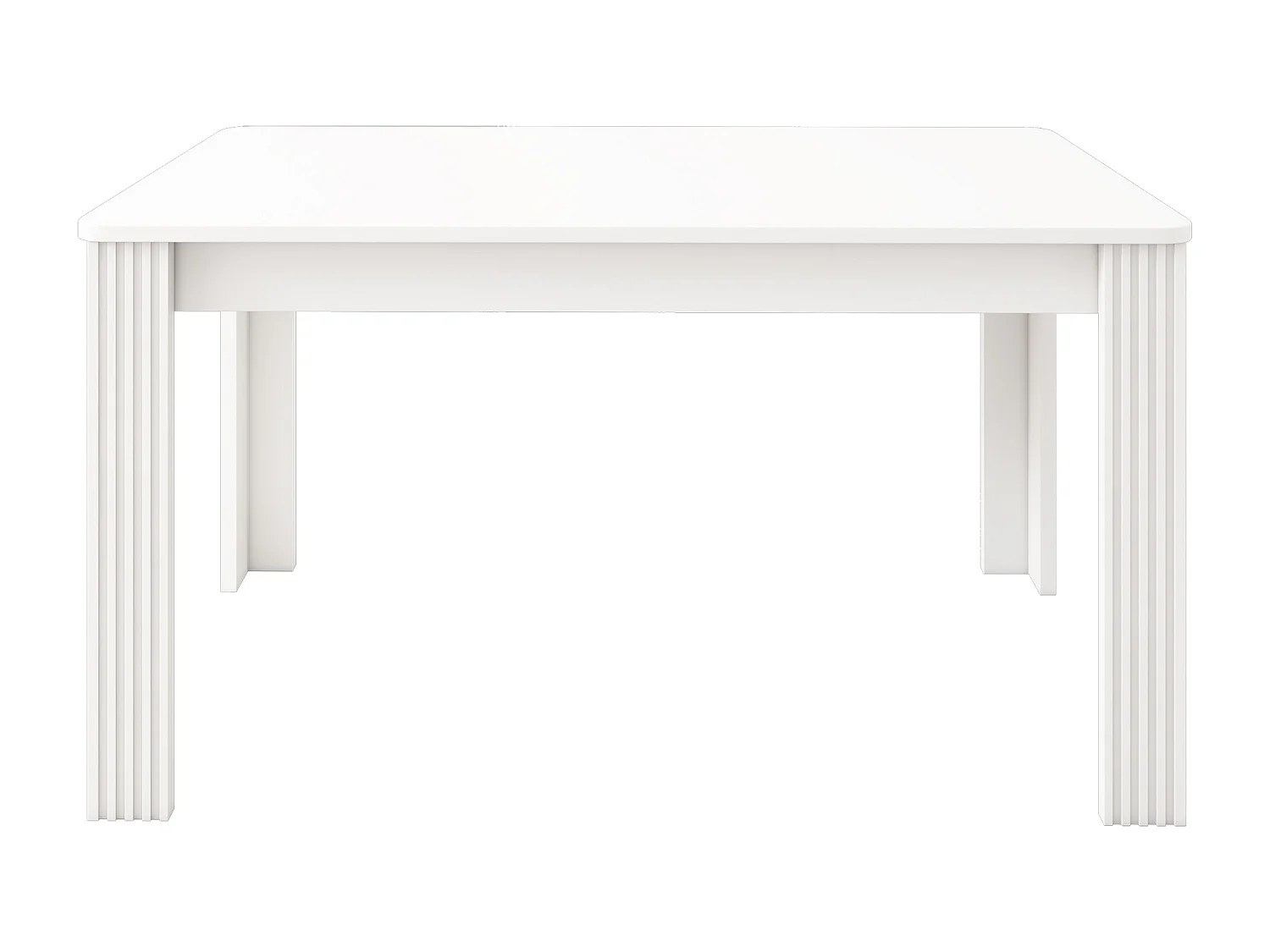 Table à manger rectangulaire, blanc, 4 pieds - pour salles à manger et salons