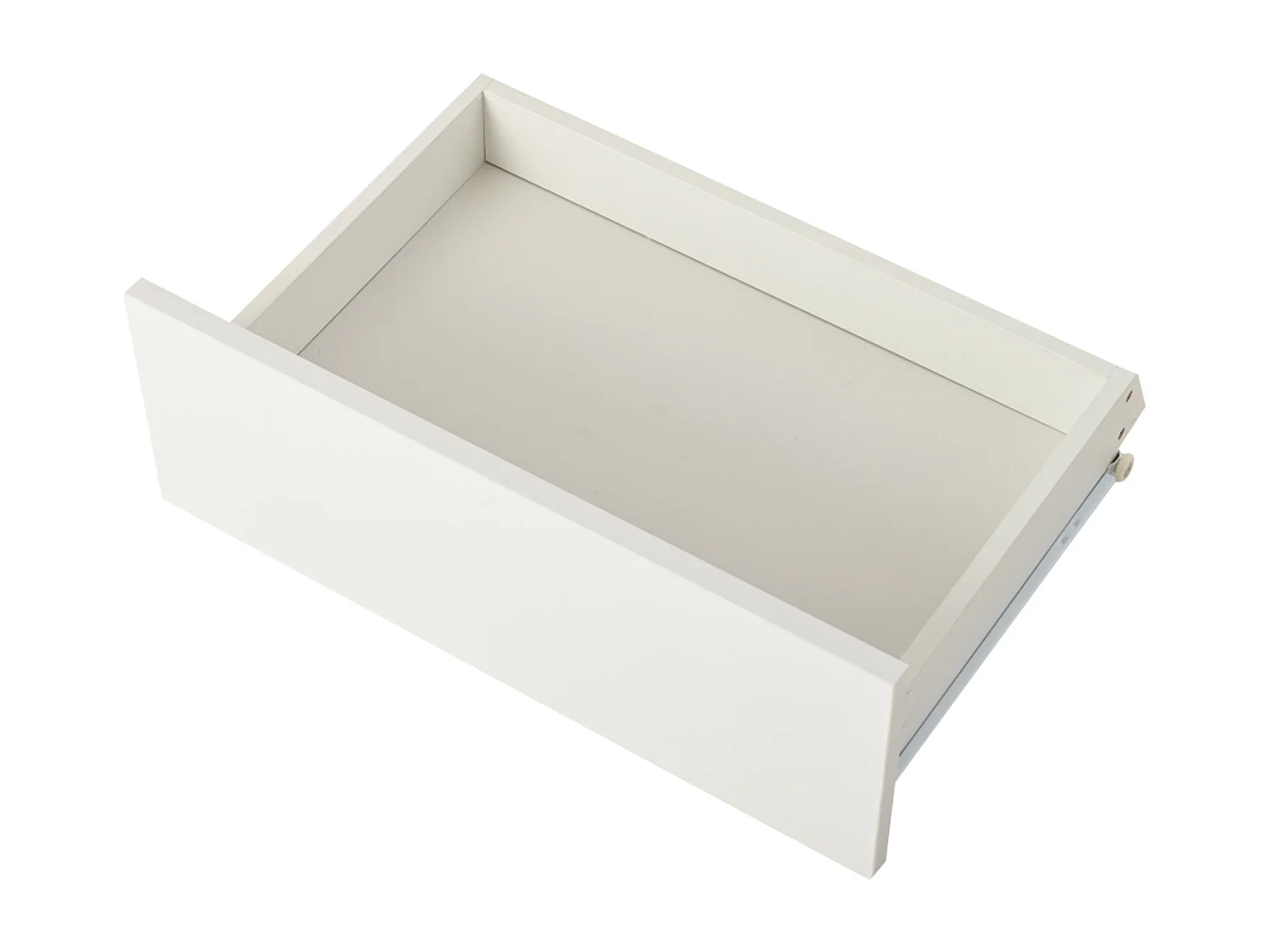 Table basse blanche avec plateau relevable en grain de bois et 2 tiroirs de rangement