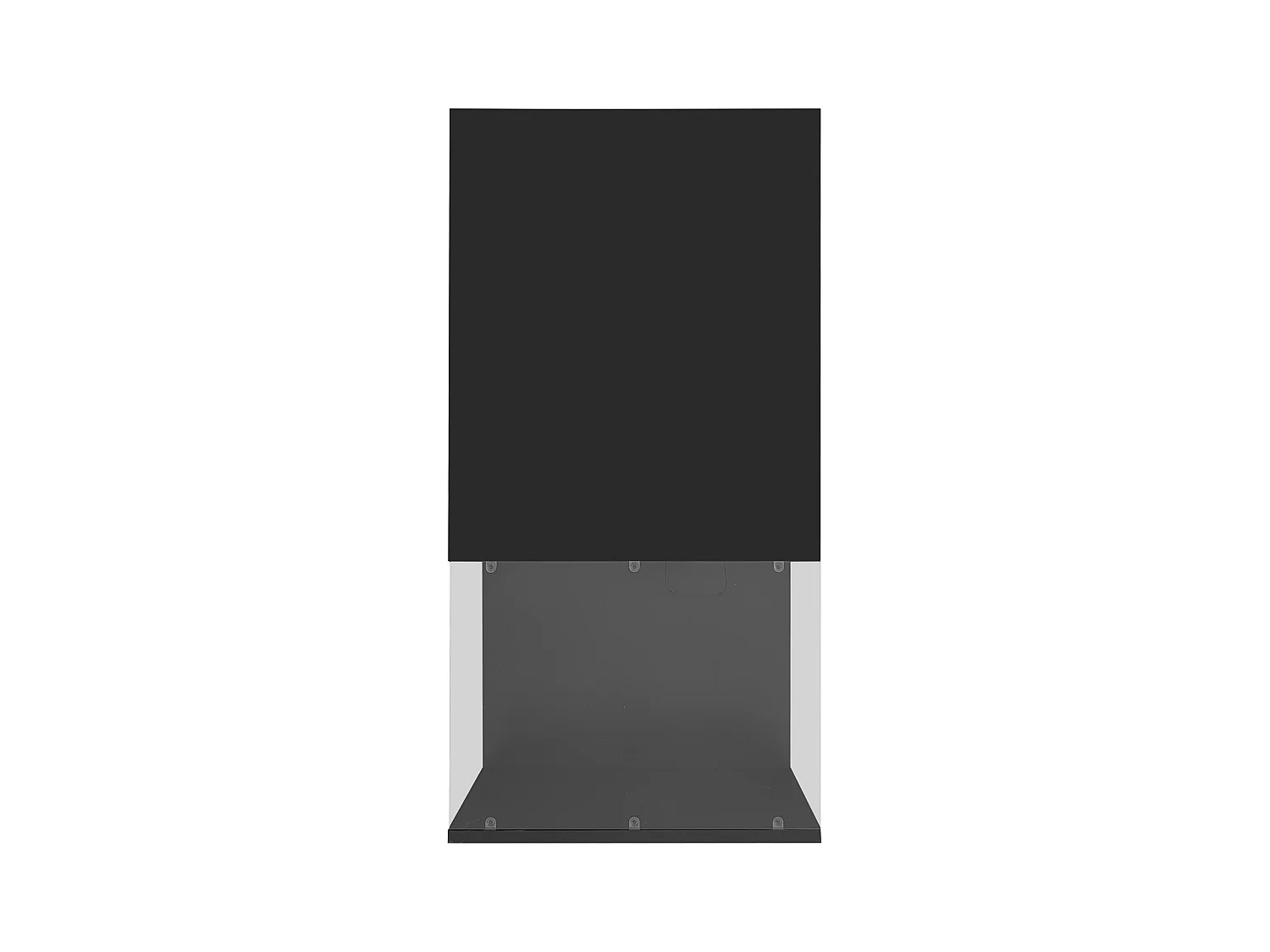 Table basse noire 100x50 cm avec LED, tiroir et plateau en verre -pour salon et bureaux
