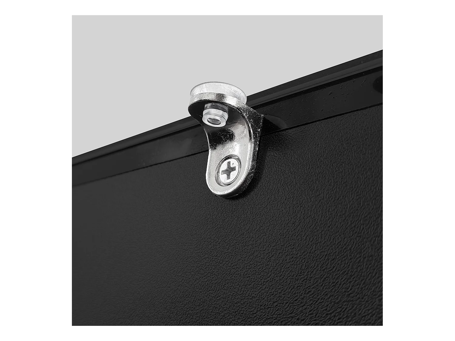 Table basse noire 100x50 cm avec LED, tiroir et plateau en verre -pour salon et bureaux