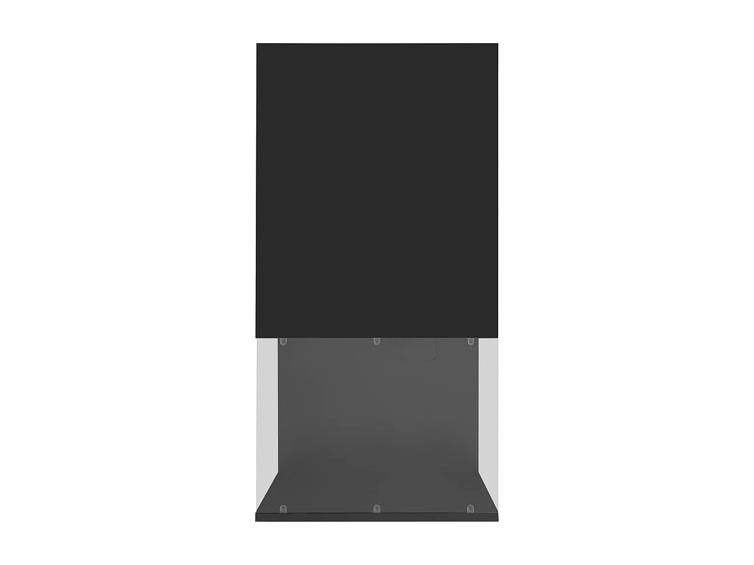 Schwarzer Couchtisch 100 x 50 cm mit LED, Schublade und Glasplatte – für Wohnzimmer und Büro