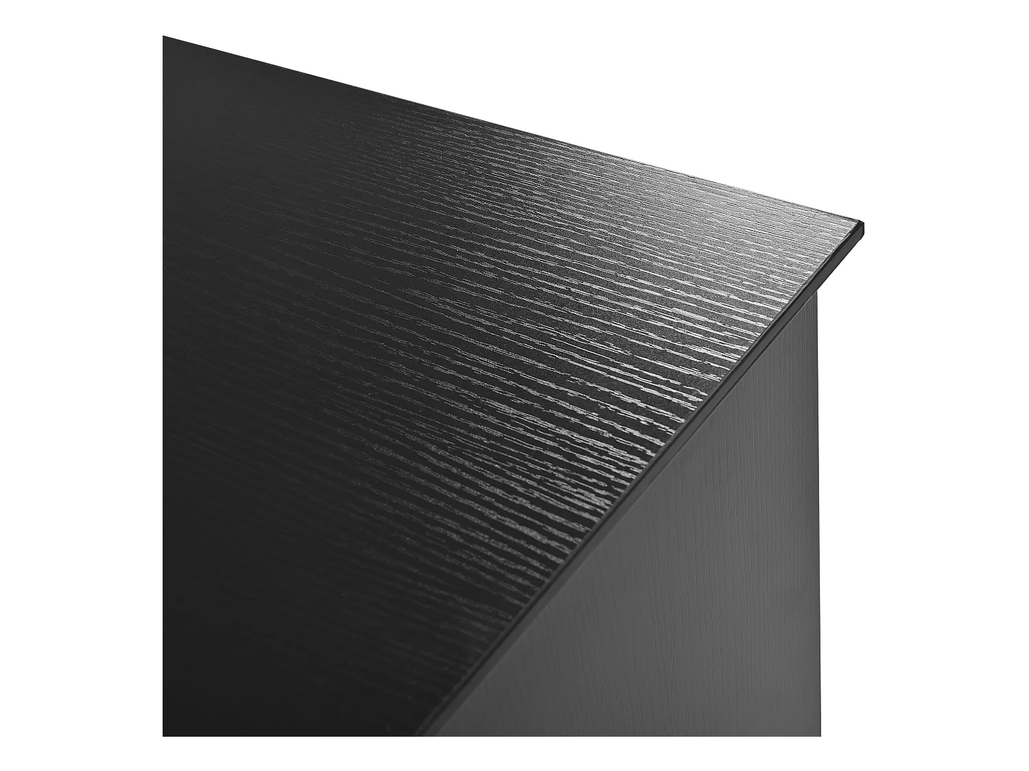 Buffet noir-brun avec 4 portes et étagères réglables en hauteur - pour salon et salle à manger