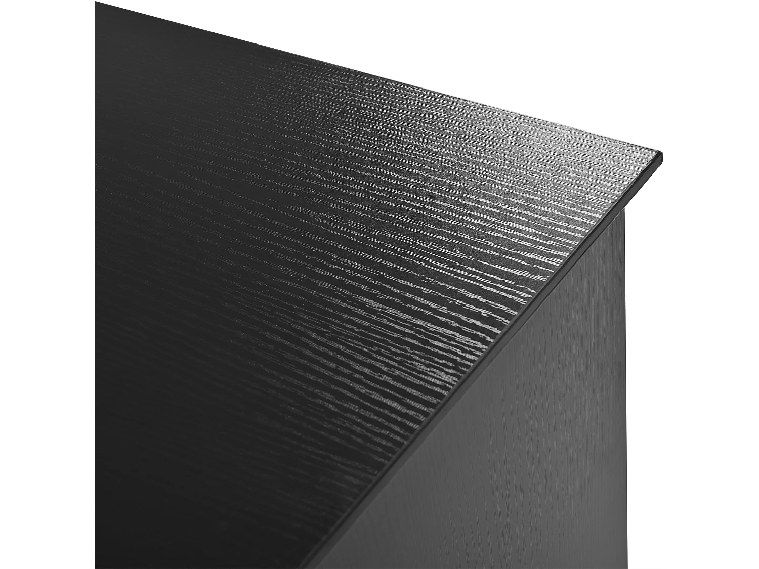 Czarno-brązowa komoda z 4 drzwiami i półkami o regulowanej wysokości - do salonu i jadalni