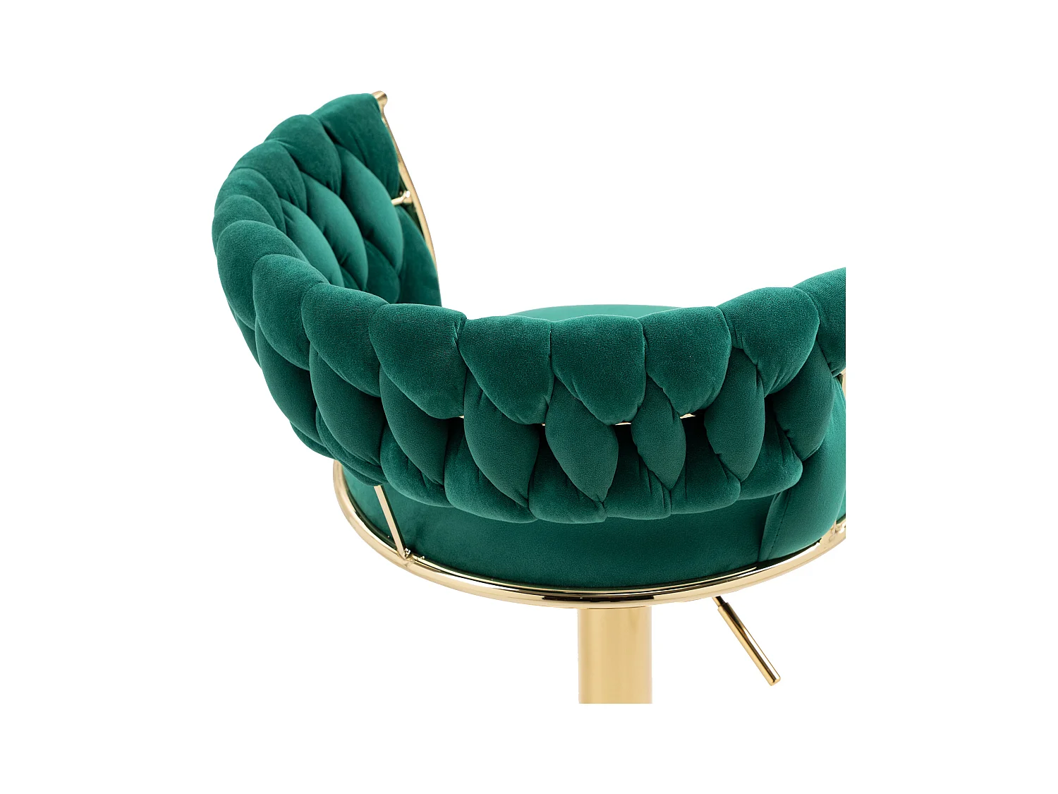 Lot de 2 tabourets de bar pivotants avec dossier, réglables en hauteur – Velours vert