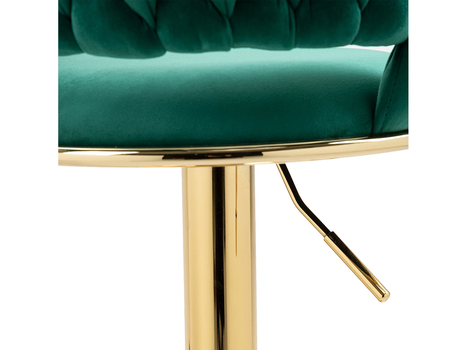 Lot de 2 tabourets de bar pivotants avec dossier, réglables en hauteur – Velours vert