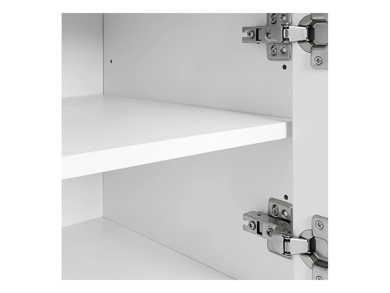 Coiffeuse blanche avec 3 tiroirs de rangement et 1 porte, miroir LED - sans tabouret