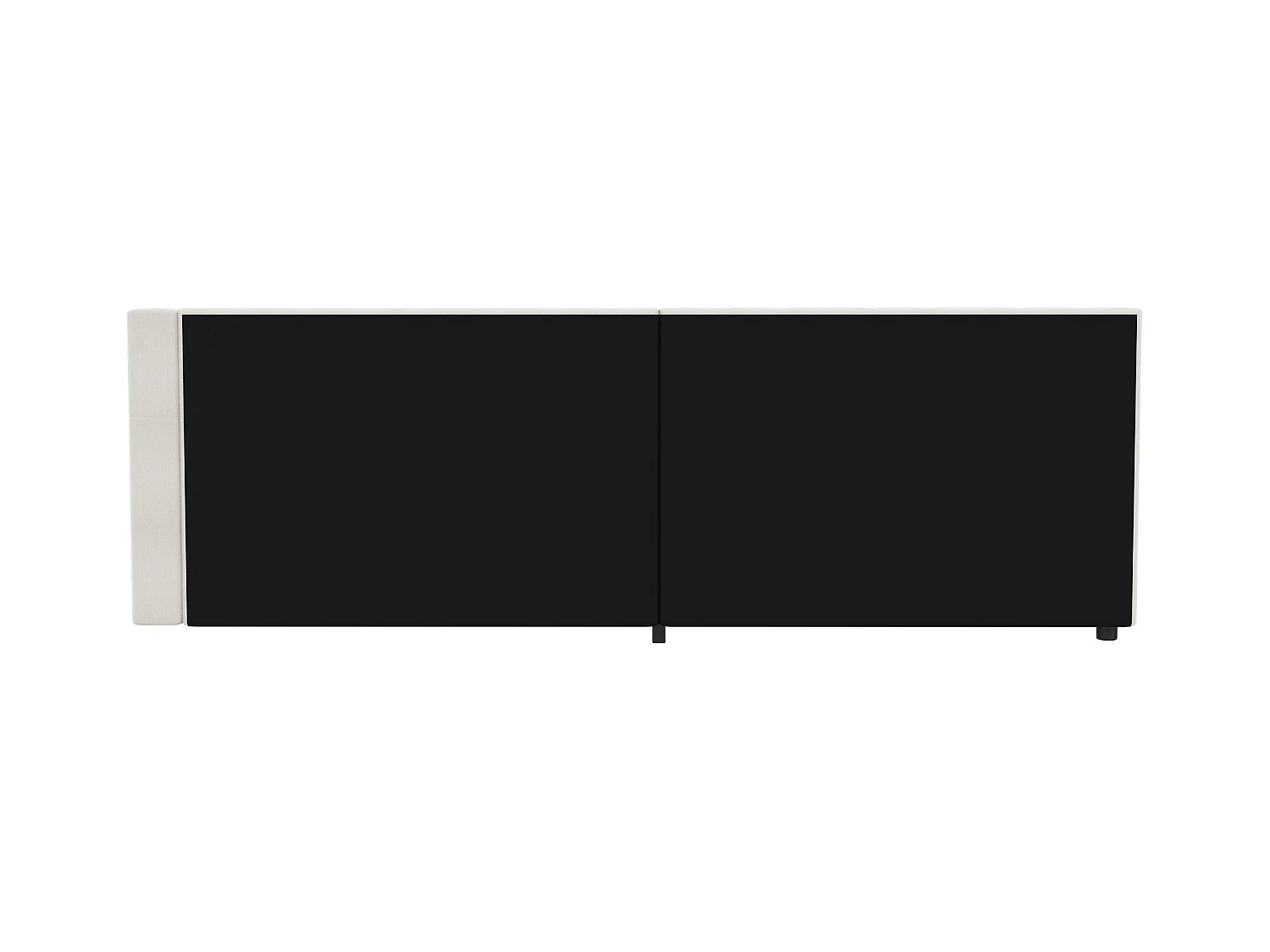 90 x 200 cm Schlafsofa, beigefarbenes Leinen, Einzelbett, LED-Beleuchtung, 2 Schubladen, USB-Anschluss – Matratze nicht enthalten