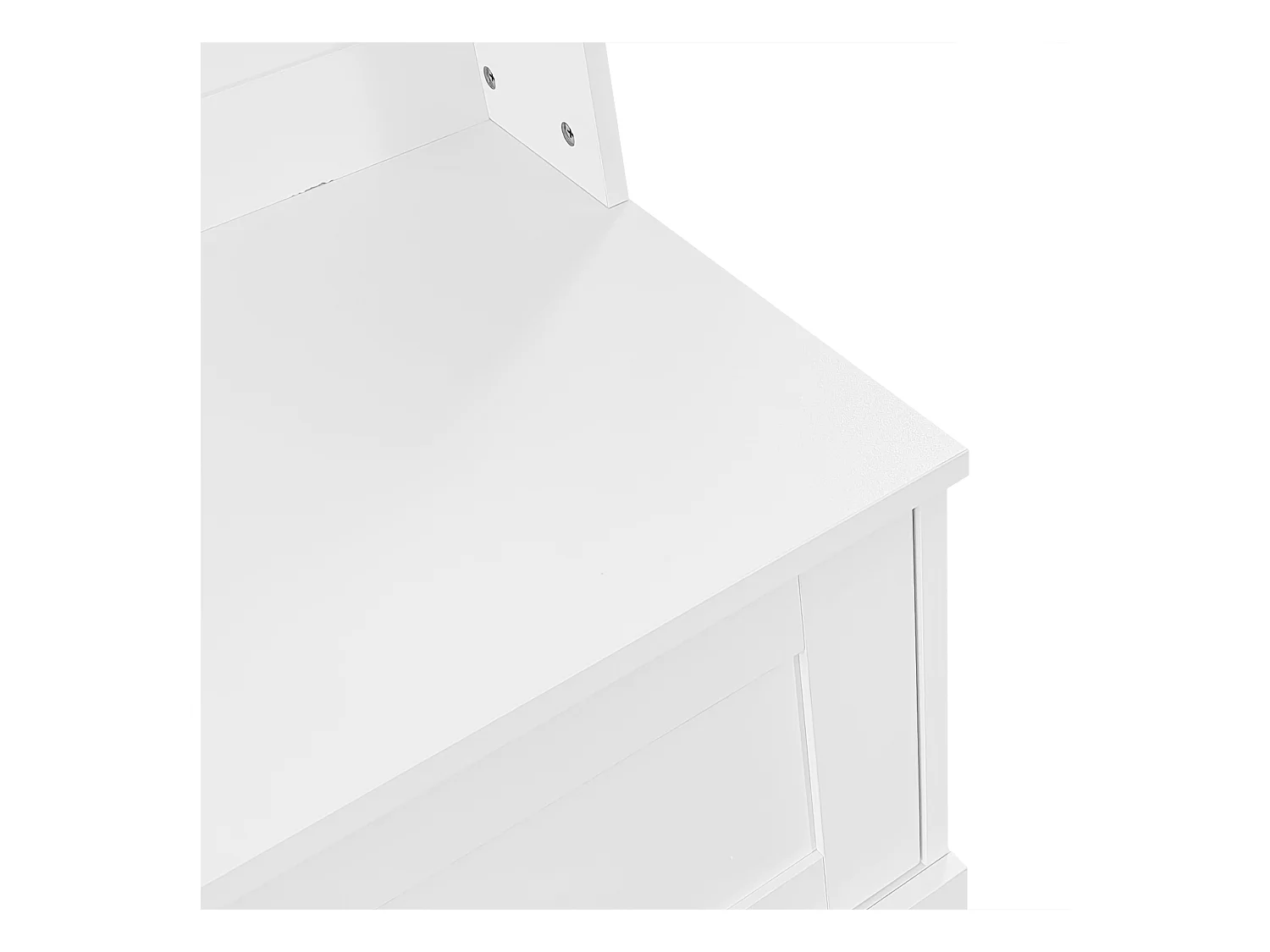 Porte-manteau blanc avec 4 crochets et 2 portes de rangement – pour entrées et couloirs