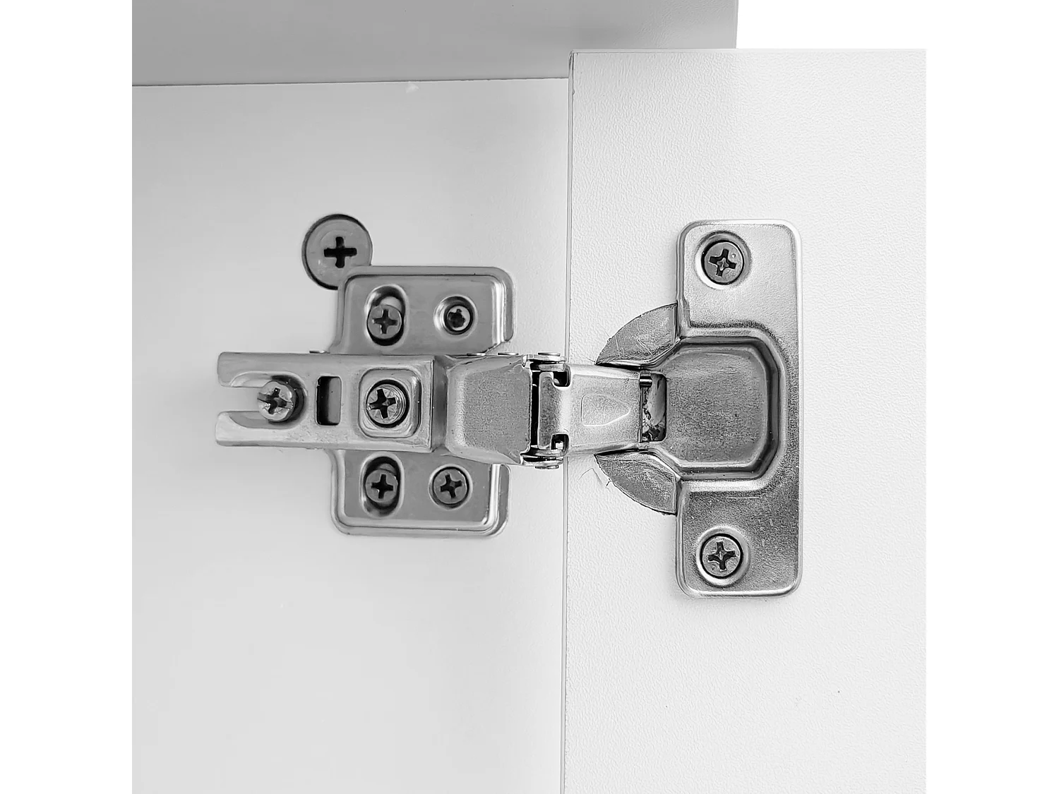 Perchero blanco con 4 ganchos y 2 puertas de almacenamiento – Para recibidores y pasillos