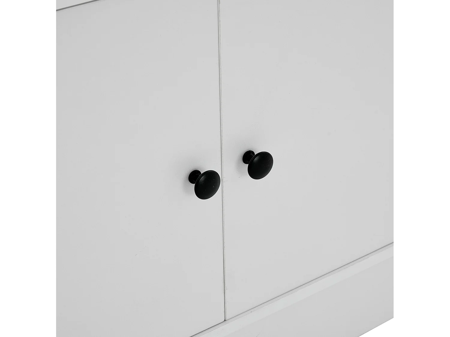 Weißer Garderobenständer mit Stauraum und verstellbaren Regalen – Kompakte Flurgarderobe