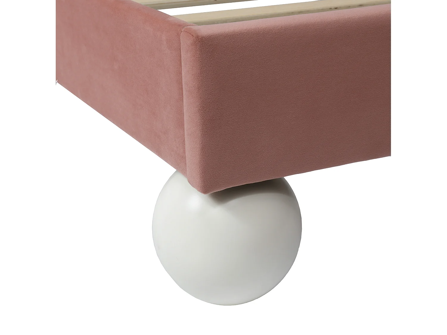 Lit enfant 90x200 cm, velours rose, lit simple avec tête de lit capitonnée et lumière LED - sans matelas