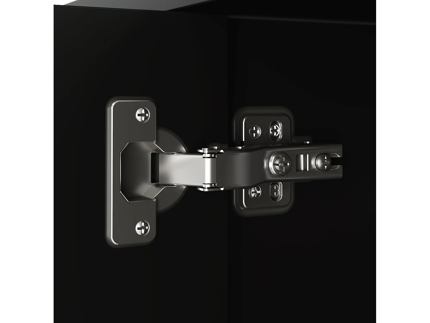 Zwarte tv-kast met 4 getextureerde deuren, gouden handgrepen en gouden poten - voor woonkamers en studeerkamers