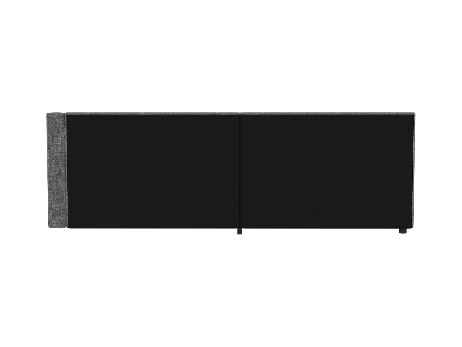 90 x 200 cm Schlafsofa, graues Leinen, Einzelbett, LED-Beleuchtung, 2 Schubladen, USB-Anschluss – Matratze nicht enthalten