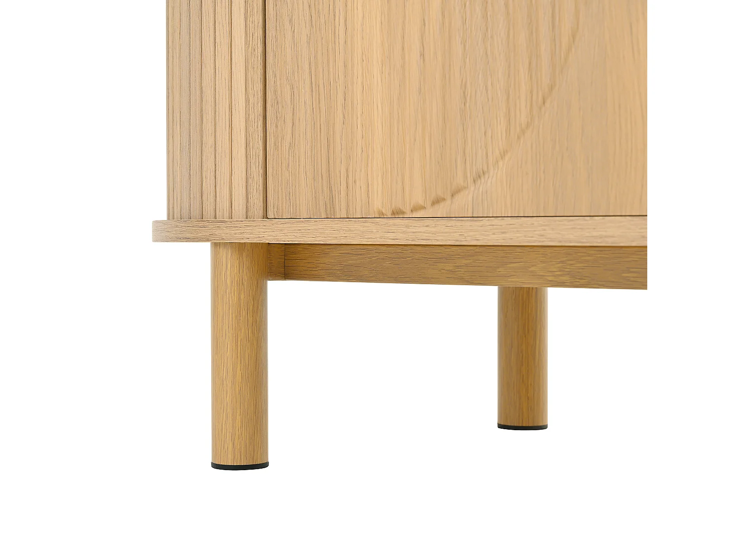 Tv-meubel van natuurlijk hout met 1 rotan lade en 2 deuren, open planken - geschikt voor woonkamer en studeerkamer