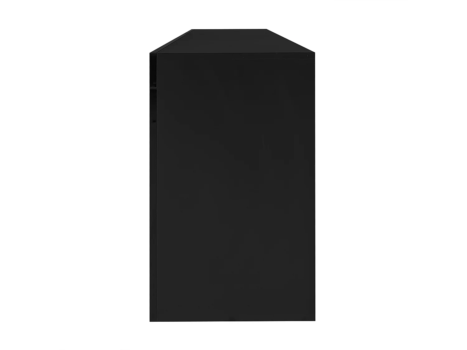 Meuble TV LED avec 3 compartiments ouverts, 2 portes et 2 tiroirs, noir - pour salon et bureaux