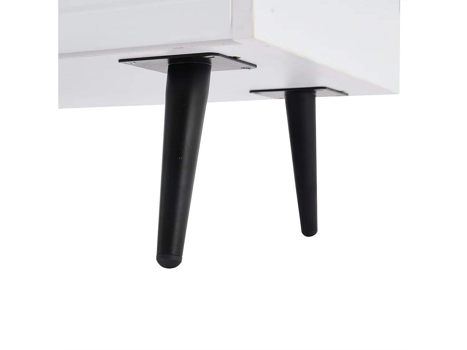 Mueble de TV blanco de 176 cm con iluminación LED, 2 cajones y 2 puertas, para salón y dormitorio